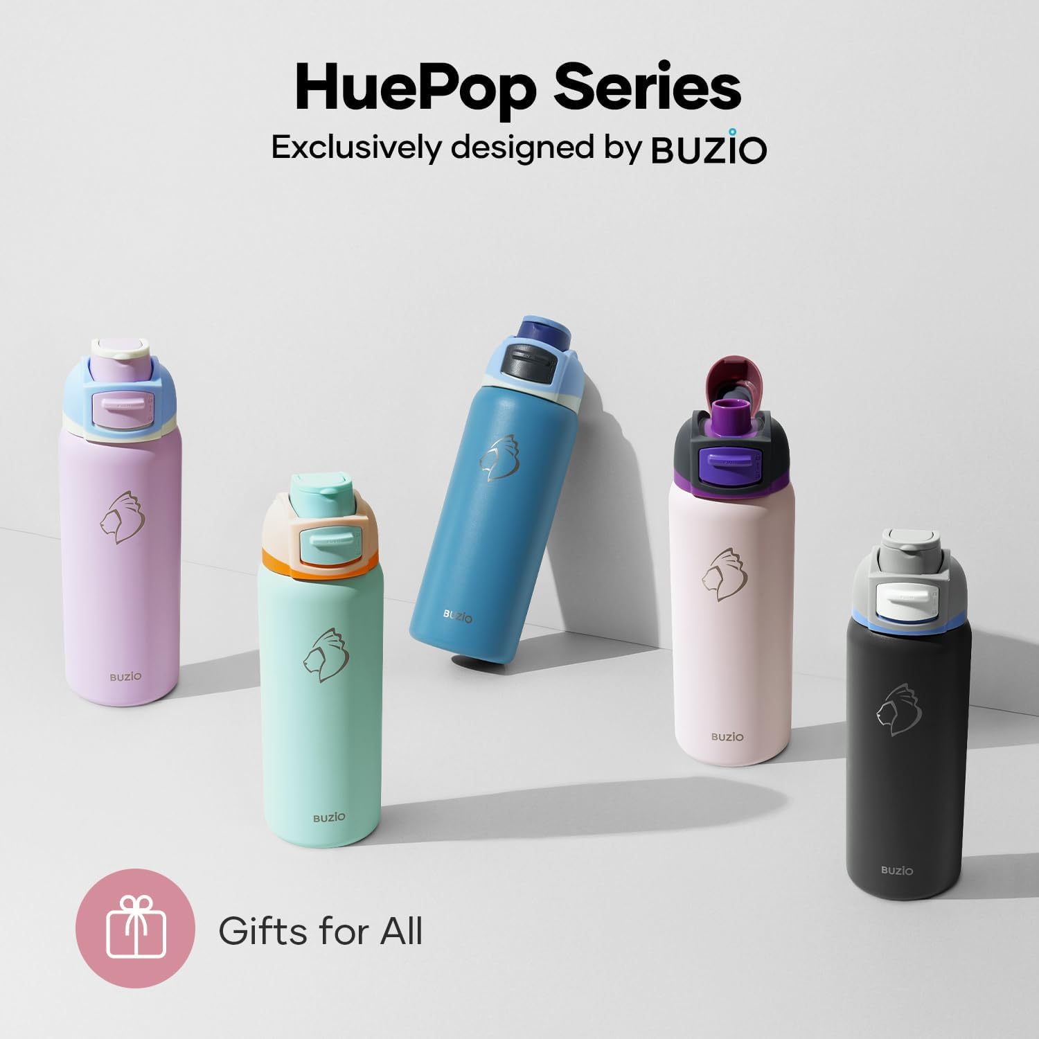 BUZIO 32oz Metal Water Bottle with Chug Lid, Insulated Flask with Leakproof Locking Lid for Sports Travel Gym Work, BPA-Free, Carry Loop, Dishwasher Safe, Best Holiday Gift for man/women, Light Pink - Image 7