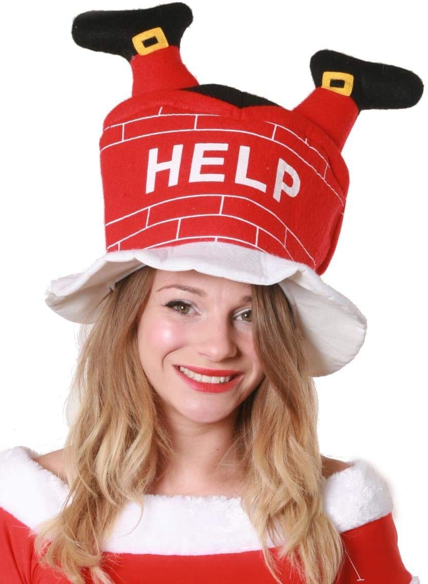 JOYIN 2 Cappelli Di Natale Babbo Natale Ed Elfo Pantaloni Per Divertenti E Festivi Cappello Per Feste Di Natale, Decorazioni Natalizie, Rosso E Verde - Foto 10