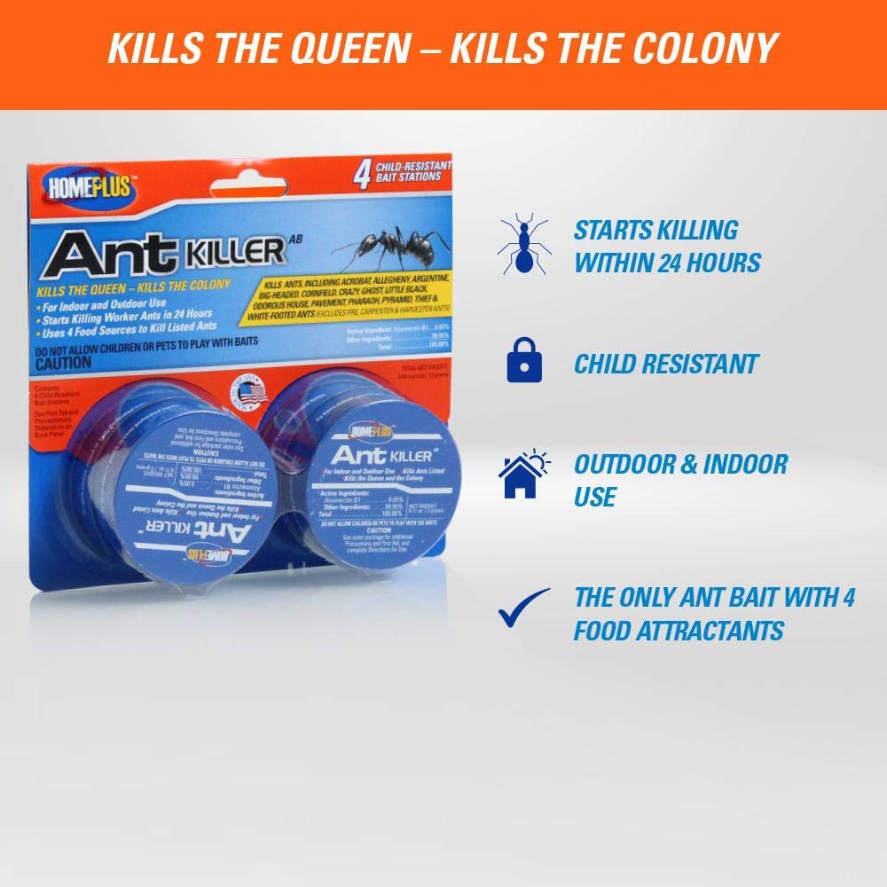 Home Plus Ant Killer (4Pack), Metal Ant Traps Indoor & Outdoor, Ant