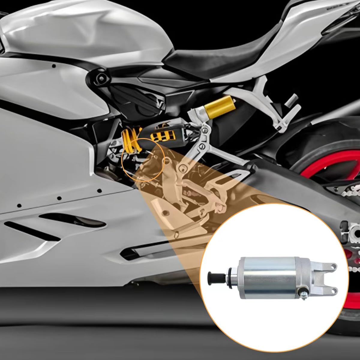 Démarreur électrique compatible avec Suzuki Bandit GSF400 GSF600, démarreur de moteur de moto 31100-10D00