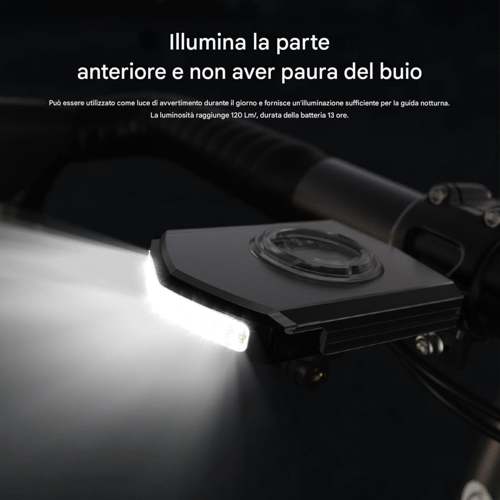 Luce notturna per ciclismo, Faro per bici ad alta luminosità | Luce anteriore dotata di Power Bank con 4 modalità, Lampada da guida ricaricabile, Design elegante con attrezzatura di sicure