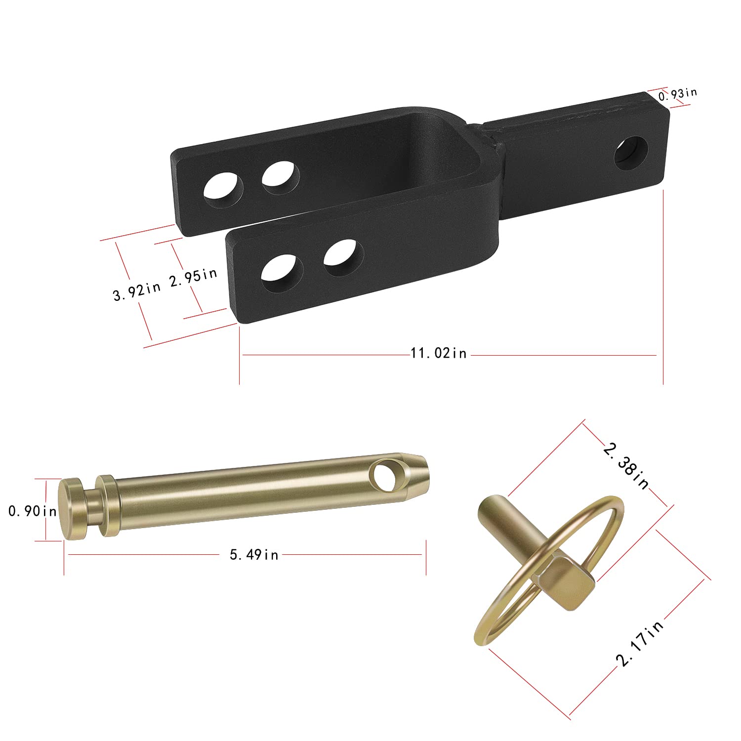 Adaptateur d'attelage Rapide Polyvalent utilisé pour régler Les mouvements du Support de maillon supérieur pour Les maillons supérieurs de catégorie 1