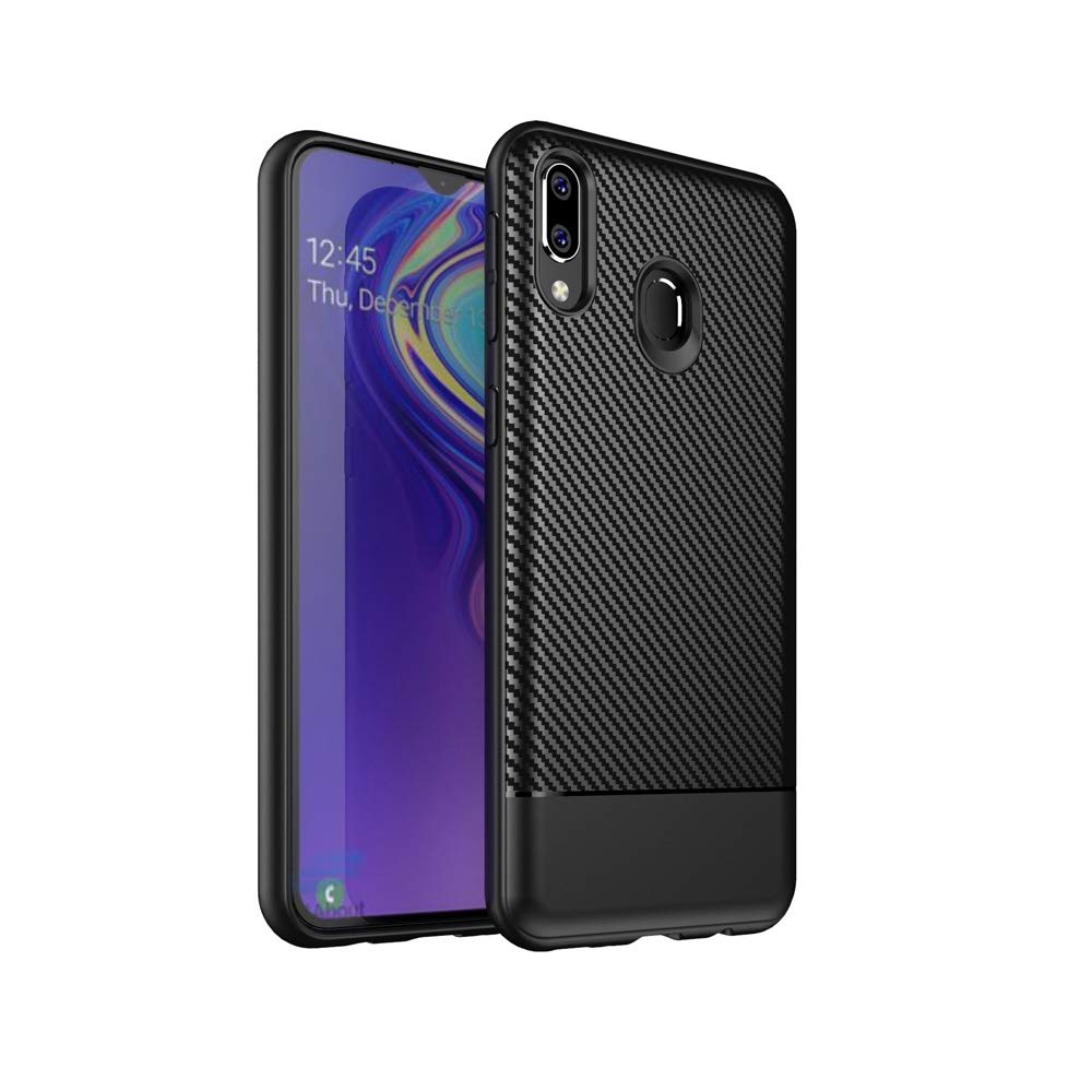 KHY Lewei Series Carbon Fiber Texture TPU Protective Case for Galaxy M20
