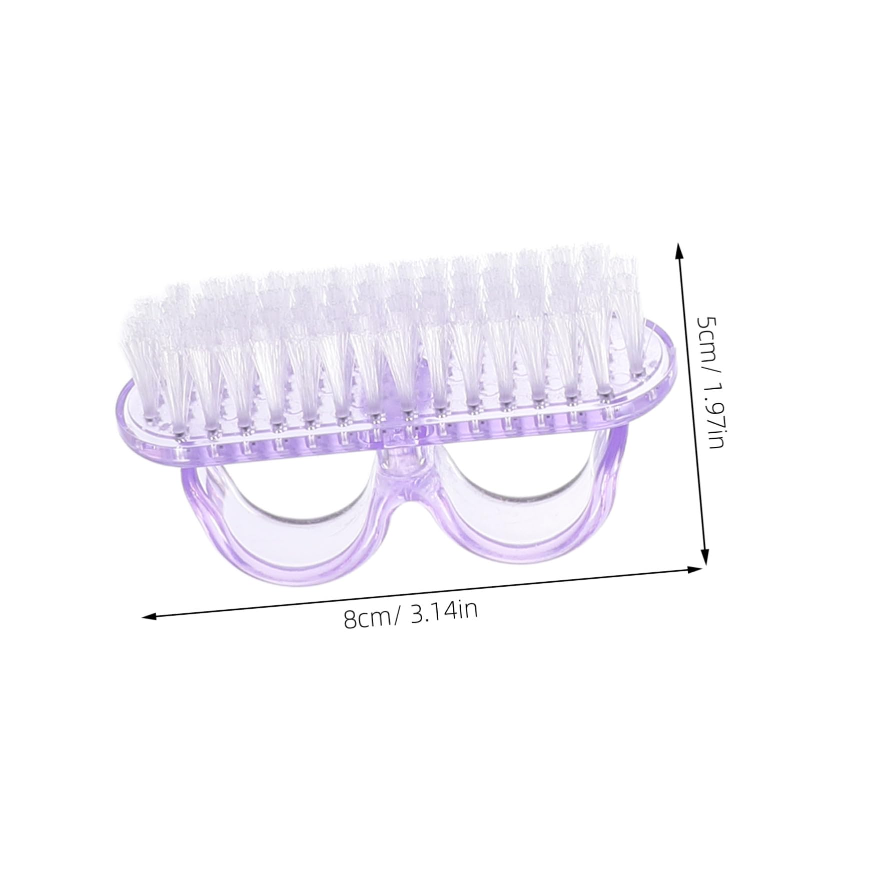 Mikinona 8 Piezas Cepillos de Uñas con Mango Cepillos de Polvo de Uñas de Plástico Resistente Cerdas Suaves para Limpieza Precisa de Manicura Casa y Salón Diseño Compacto Portátil
