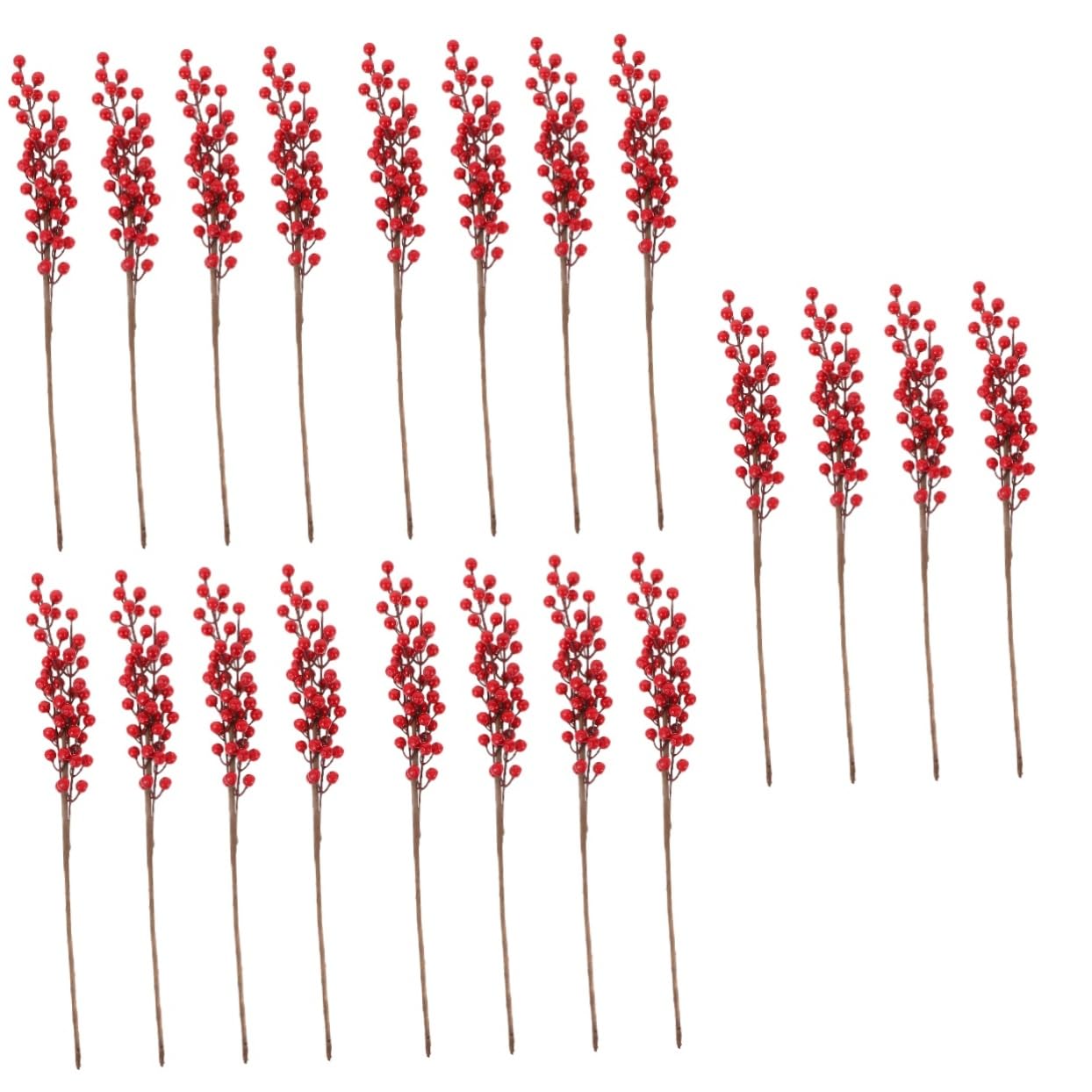 Cabilock 5 Sätze Weihnachtsrote Frucht Netter Timer Dekorative Kunstblumen Blüht Ornamente Campingdekorationen Rote Beerenzweige Dekoratives Schlüsselband Frucht Beeren Schaum 4 Stück * 5