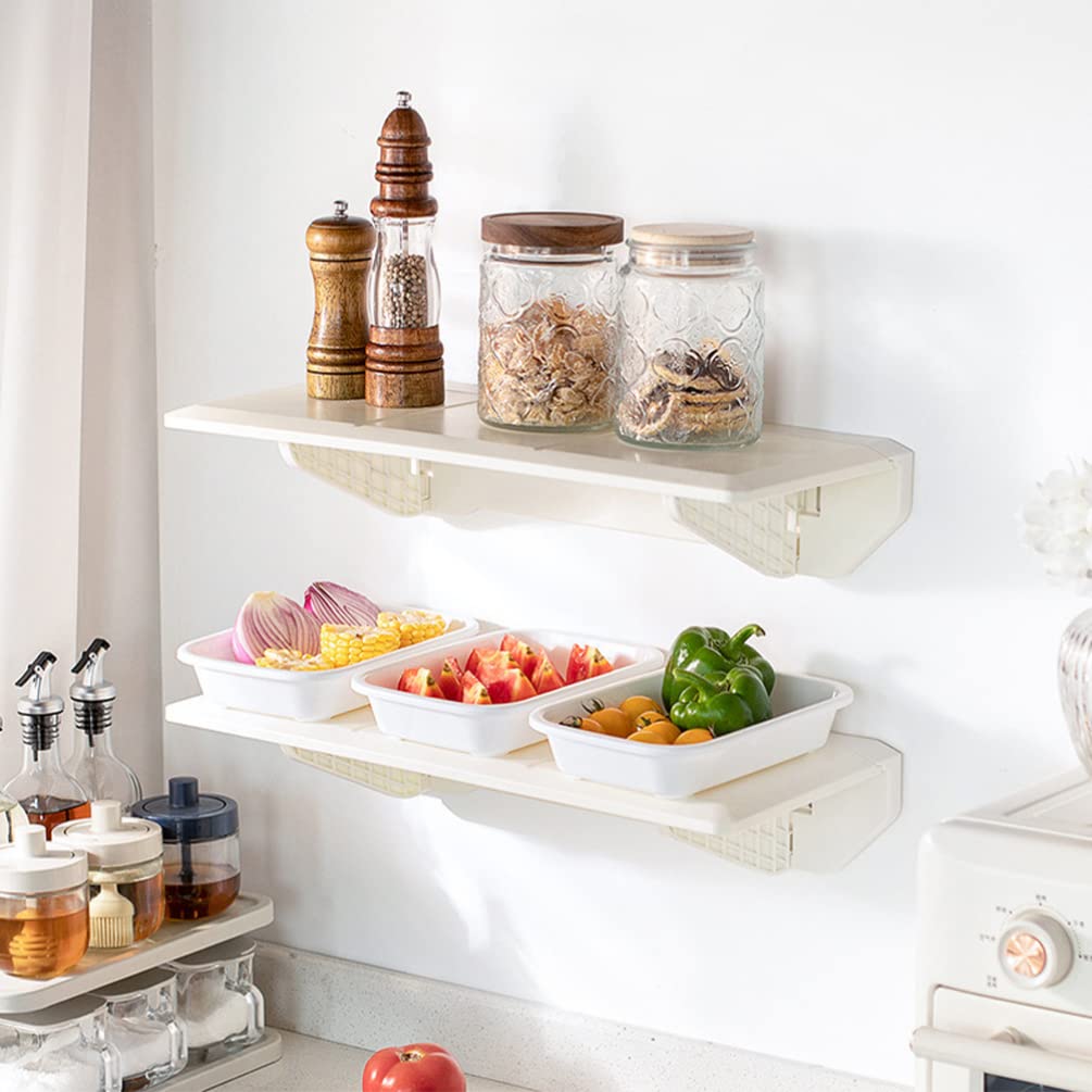 Cabilock Scaffale Da Parete Pieghevole Mensola Galleggiante Adesiva Supporto Sospeso Per Telefono Portaoggetti Per Bagno e Cucina Organizer Compatto