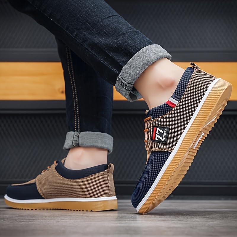 Men's Stylish Canvas Sneakers - Breathable, Durable, Anti-Skid - Perfect for Everyday Outdoor Wear, Spring/Fall4