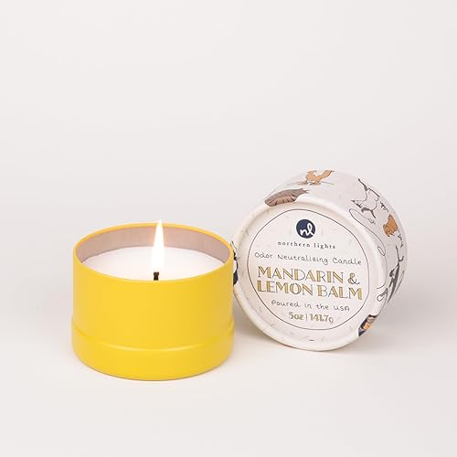 Miniatura 7 de Northern Lights Candles - Pawson - Mandarina y bálsamo de limón, vela de lata de 5 oz - 79001