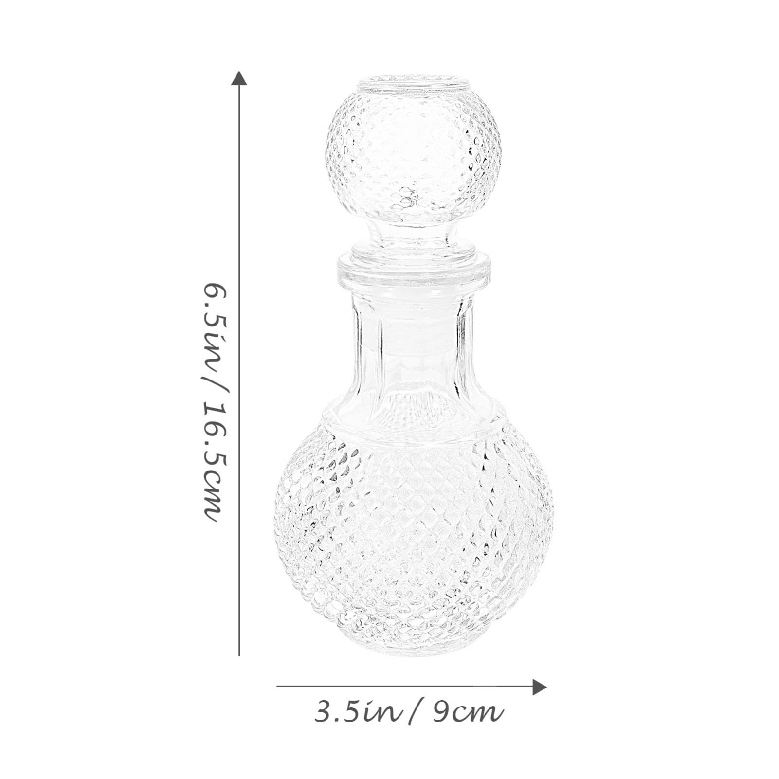 Housoutil Decanter with Stopper Crystal Glass Whiskey Wine Decanter Vodka Bourbon Decanter Bottle for Home Bar Party Decor