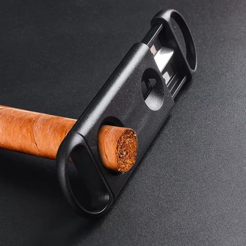 Dual Use Cigar Cutter Portable Stainless Steel V Shape Blade Knife Hole Opener Cigarrera Cutting Tool Accessory