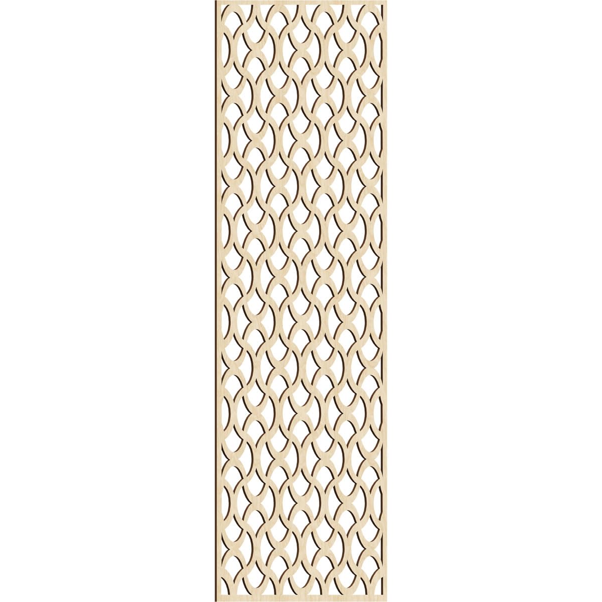 31 3/8"W x 79 3/8"H x 1/4"T Resort Decorative Fretwork Wood Wall Panels, Birch