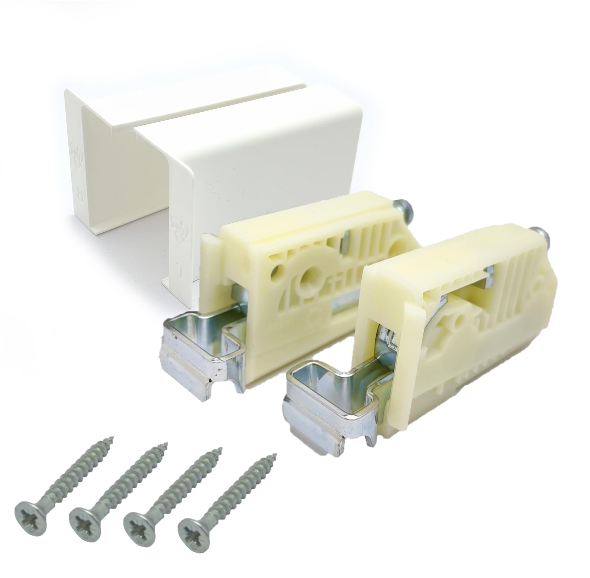 GAMOBIFER. CAMAR Wall Bracket for Kitchen Cabinets. Hanging Furniture Hooks (RH and LH Pair) (White, Hook 15)