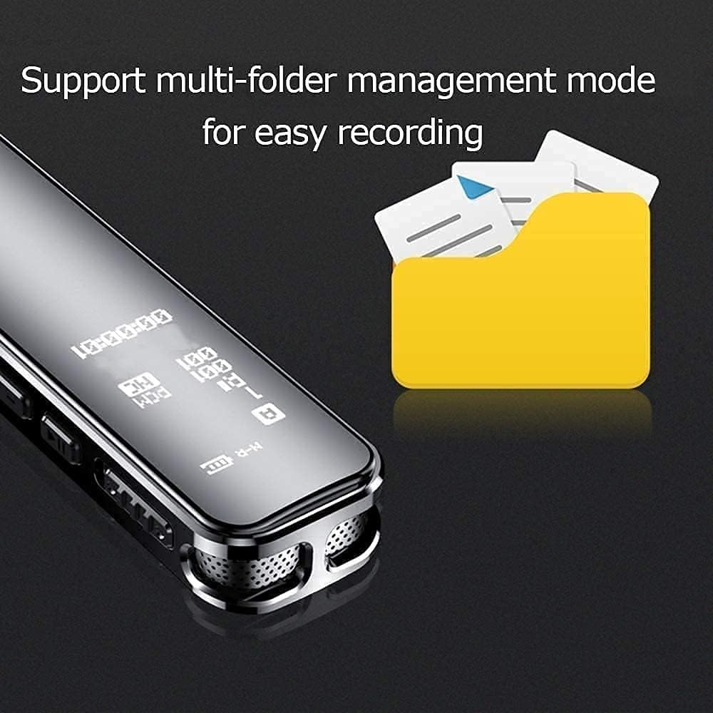 Digital Voice Activated Recorder-Record Lectures Meetings Sensitive Microphone Automatic Noise Reduction Small Portable USB 16G