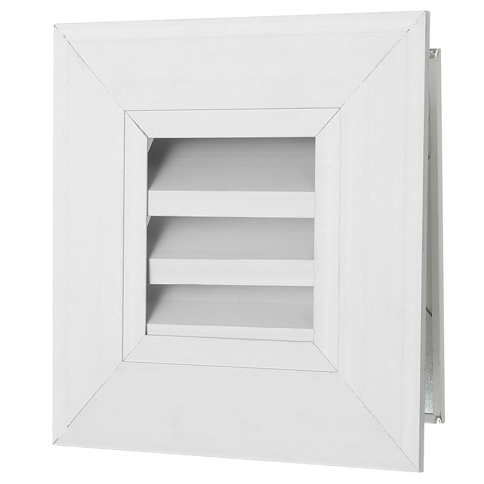 PATIKIL Door Air Vent Cover, 4" x 4", Aluminum Grille Ventilation Cover Louvered for Cabinet Wardrobe Door Silver Tone