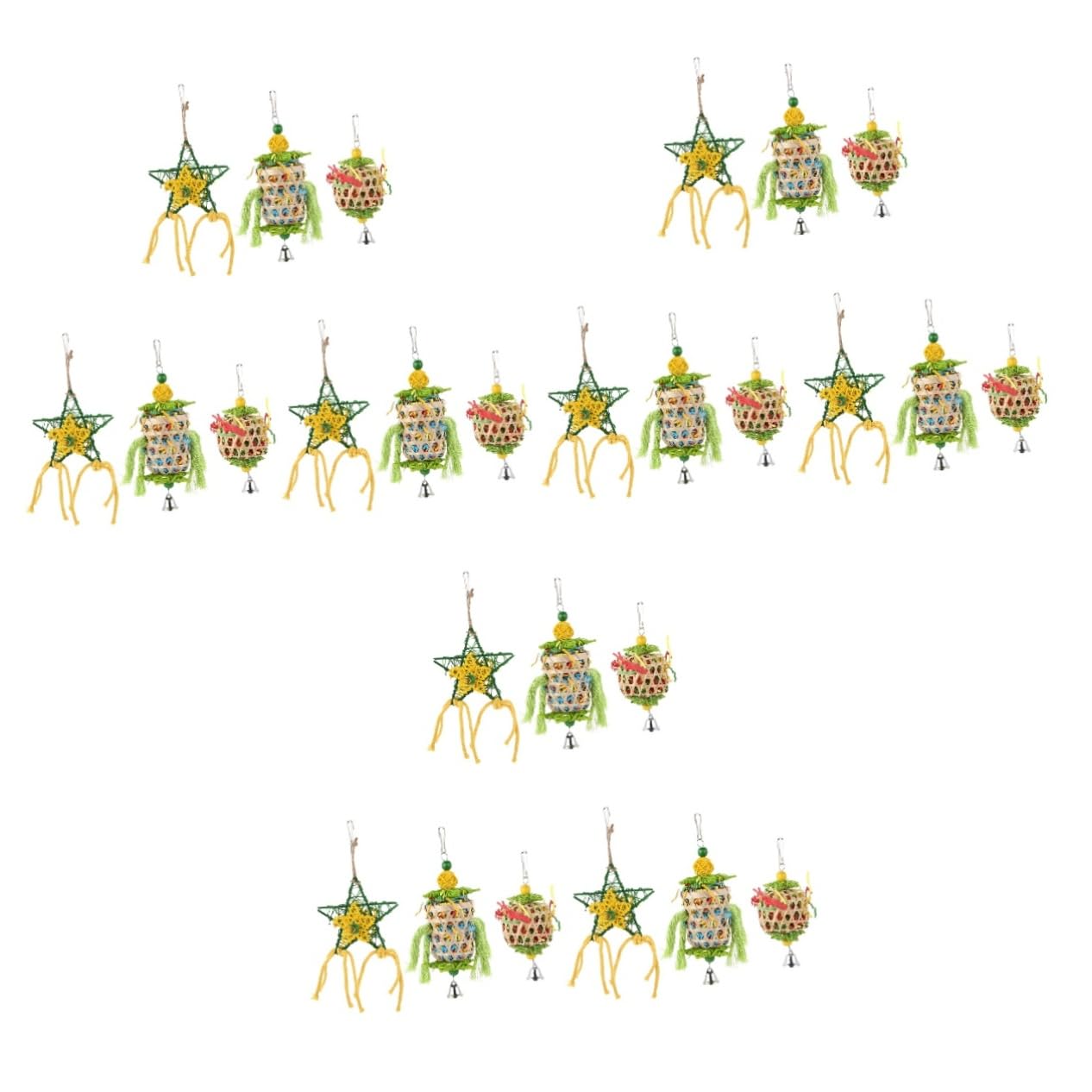 Housoutil 9pièces Jouets De Confort pour Oiseaux De Compagnie Jouets Suspendus à Mâcher pour Perroquets Et Oiseaux Accessoires Amusants pour Animaux Domestiques