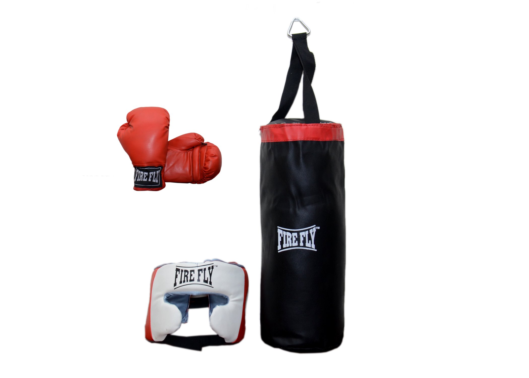 FIRE Fly Boxing Kit for Kids Junior Boxing Kit Set Protector Head Guard Boy Size Boxing Gloves & Filled Punching Bag for Kids (B013ZI11B0) Amazon Price History, Amazon Price Tracker