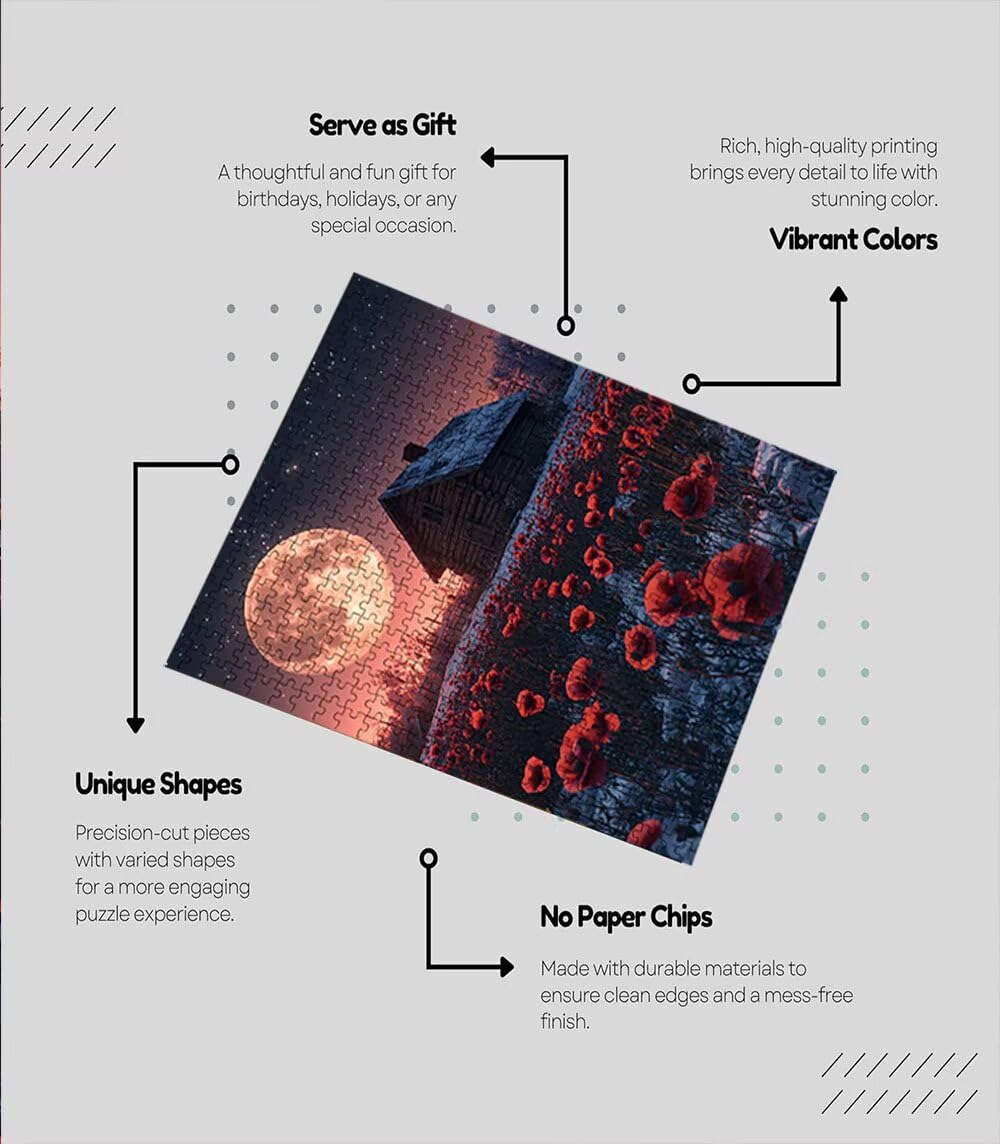 Puzzle 1000 Pezzi Stelle Luna 3D Puzzle per Adulti Impegnativo, Educa Puzzles Artistico, Divertente E Stimolante Puzzles Decorativo per La Famiglia, Regalo e Decorazione Pareti BXHZW6-961
