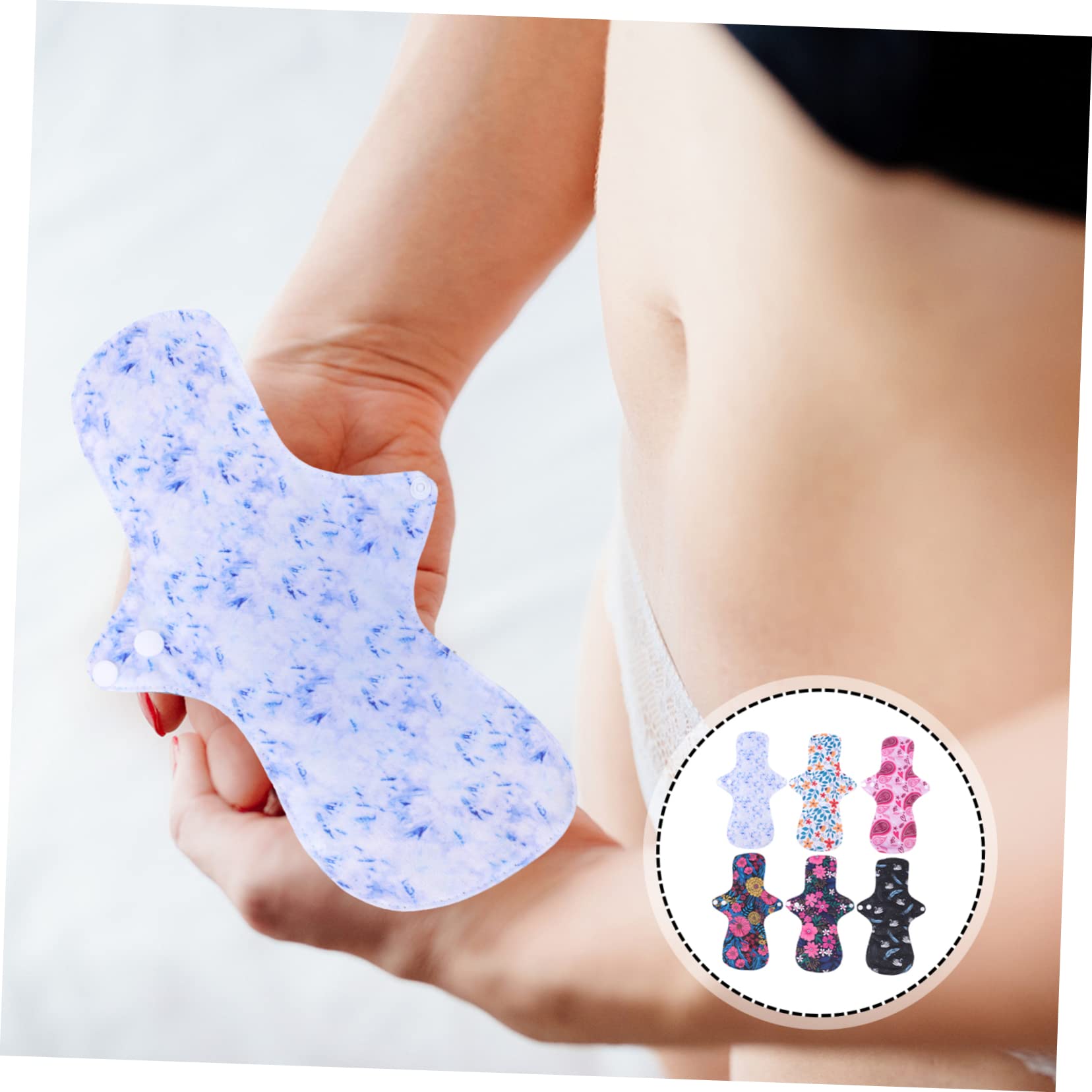 Toallas Sanitarias Lavables Reutilizables Tela Adultos 6 Uds