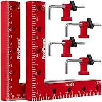 Vista 1 de Fivepears Juego de 2 abrazaderas cuadradas de posicionamiento de 90 grados para carpintería, abrazadera de esquina de ángulo recto de precisión