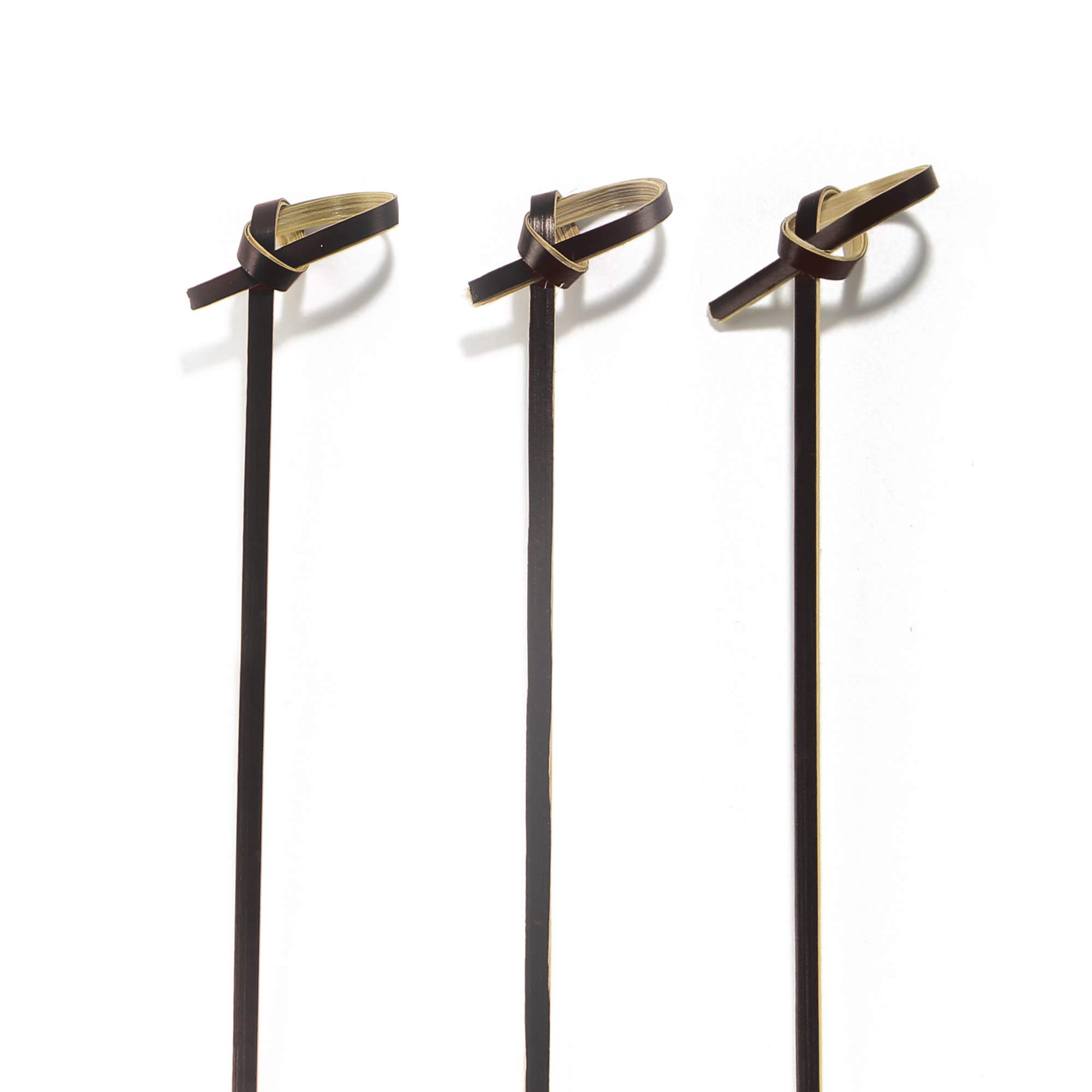 BambooMN Lot de 1000 brochettes en bambou Noir 9,9 cm