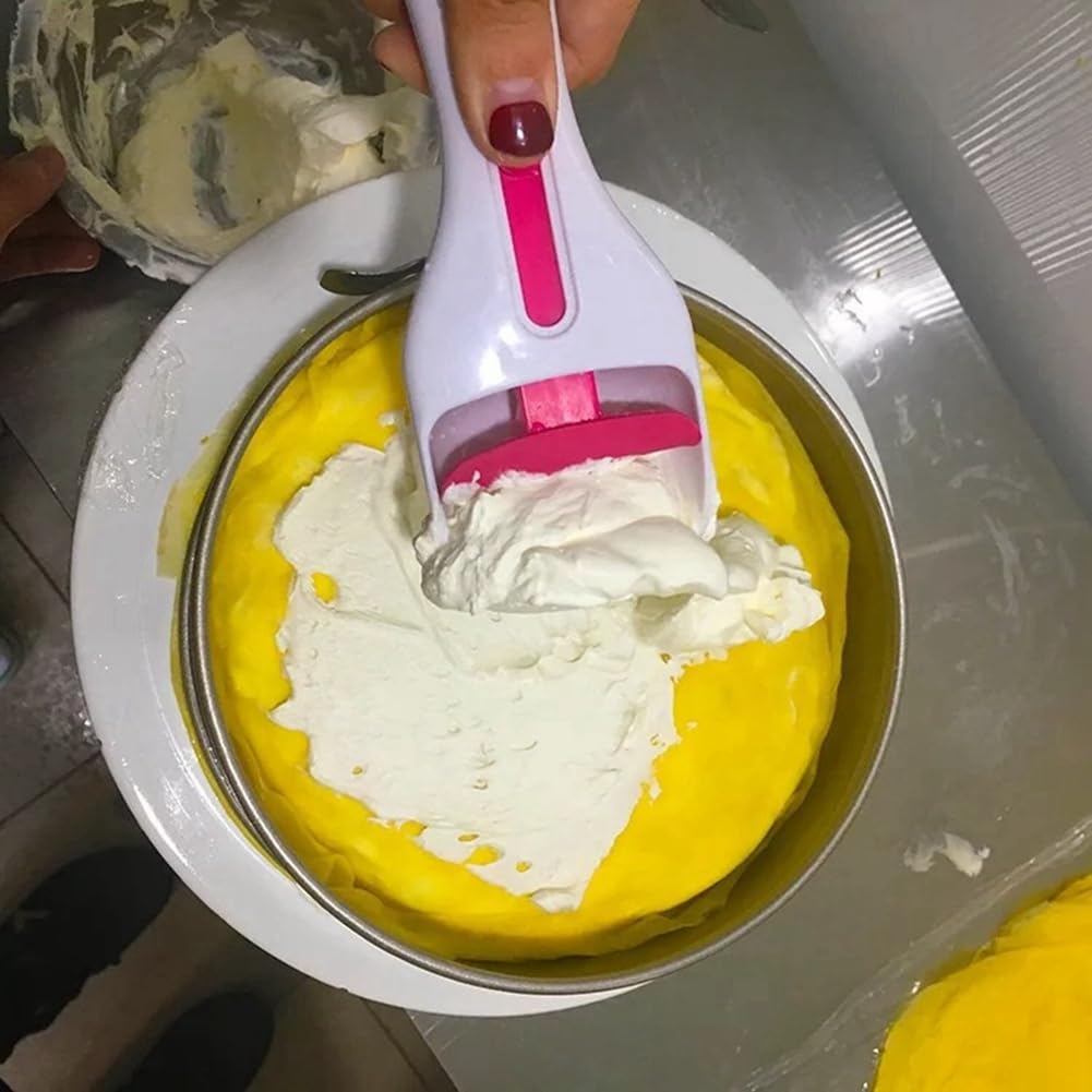 1 cuchara de distribución de masa para pasteles, botón deslizante de un solo toque dispensa la bata, dispensador de masa para el hogar, herramienta para hornear 4