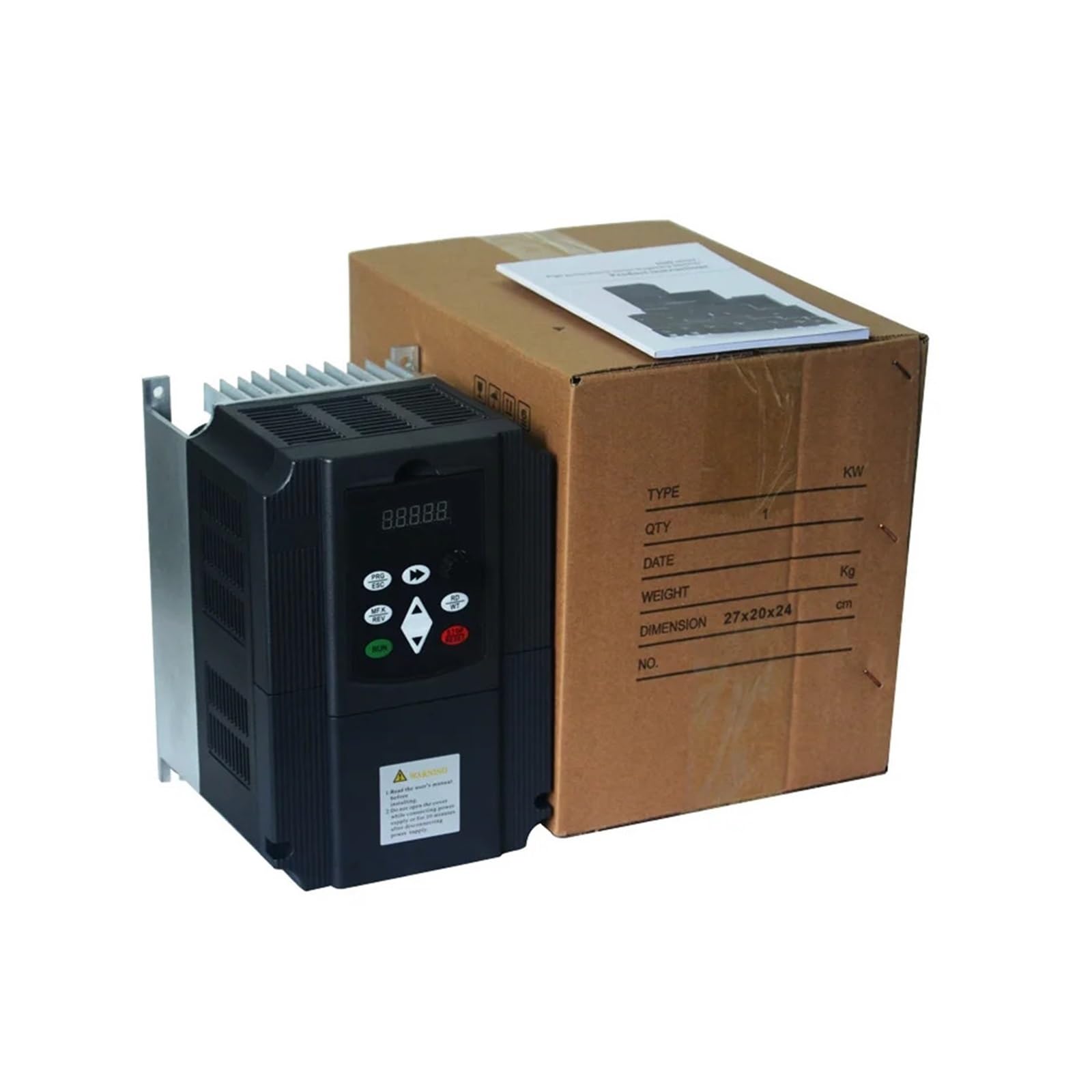 convertisseur de fréquence Onduleur VFD 11KW 220V/380V AC Variateur de fréquence Entrée monophasée Sortie triphasée 220V/380V for Moteur AC(11kw 15HP,3ph380V-3ph380v)