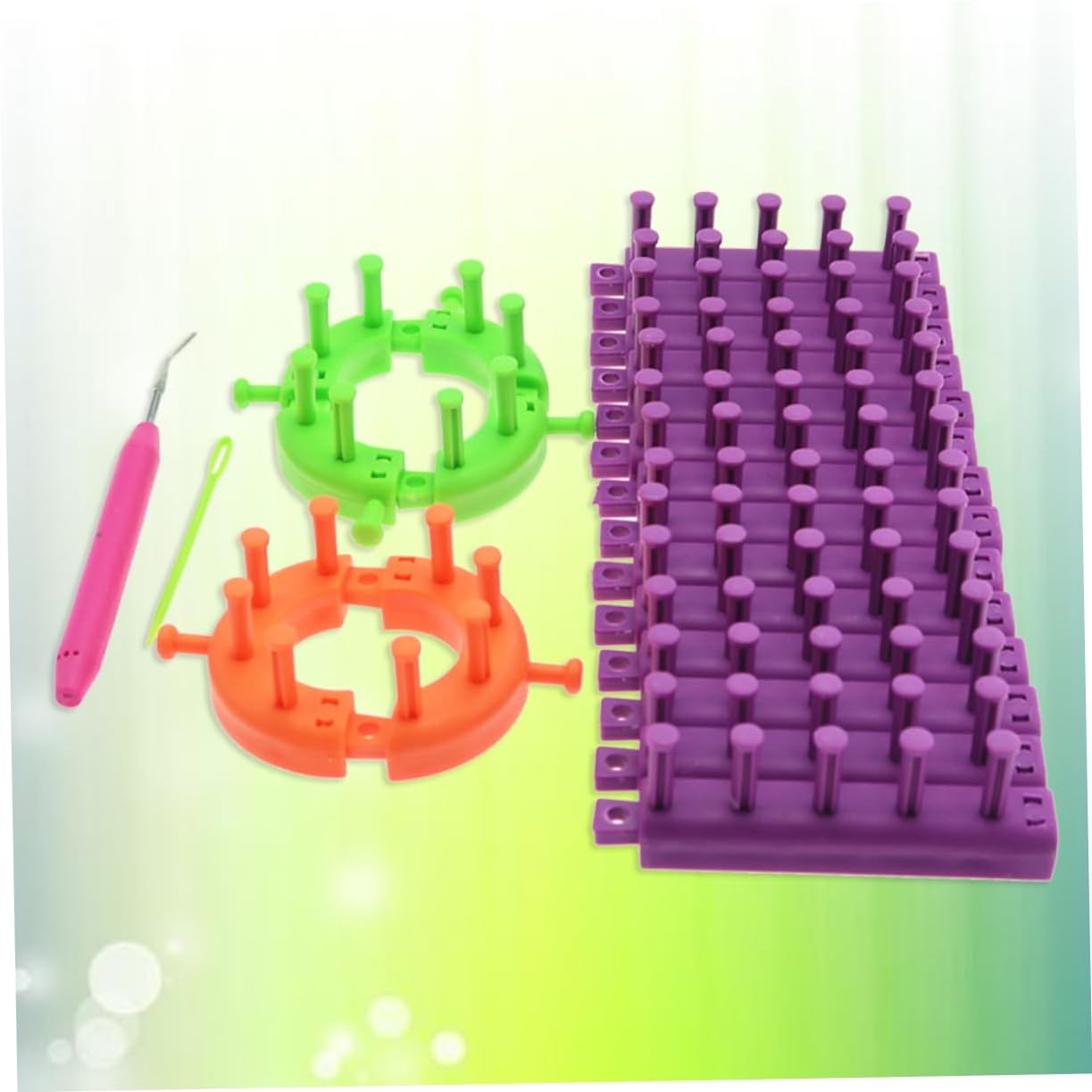 NUOBESTY Plastic Knitting Loom Set Round Knitting Needles for Hats Scarf DIY Easy to Use