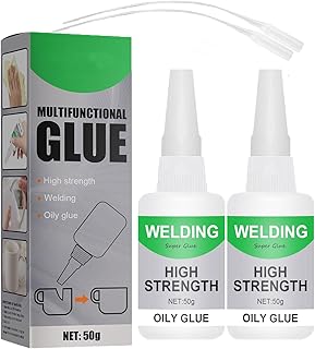 2Pack Welding High-Strength Oily Glue, Multifunctional Universal Fast Repair Instant Bonding Welding Glue for Metal, Plastic, Wood, Ceramics, Leather, Glass (2PCS)