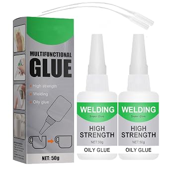 2Pack Welding High-Strength Oily Glue, Multifunctional Fast Repair Instant Bonding Welding Glue for Metal, Plastic, Wood, Ceramics, Leather, Glass,Super Glue All Purpose2PCS