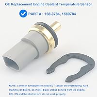 Vista 2 de Sensor de temperatura del refrigerante, sensor de temperatura ECT 158-0784, 1580784 compatible con Audi VW - A3 A4 A5 A6 A8 Quattro Q3 Q5 Q7 R8 S4