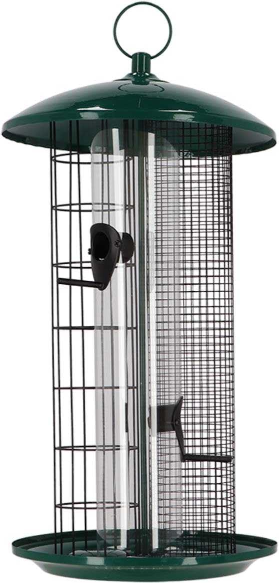 MANGEOIRE - TREMIE,L--Cage Suspendue Pour Oiseaux, Bol En Acier