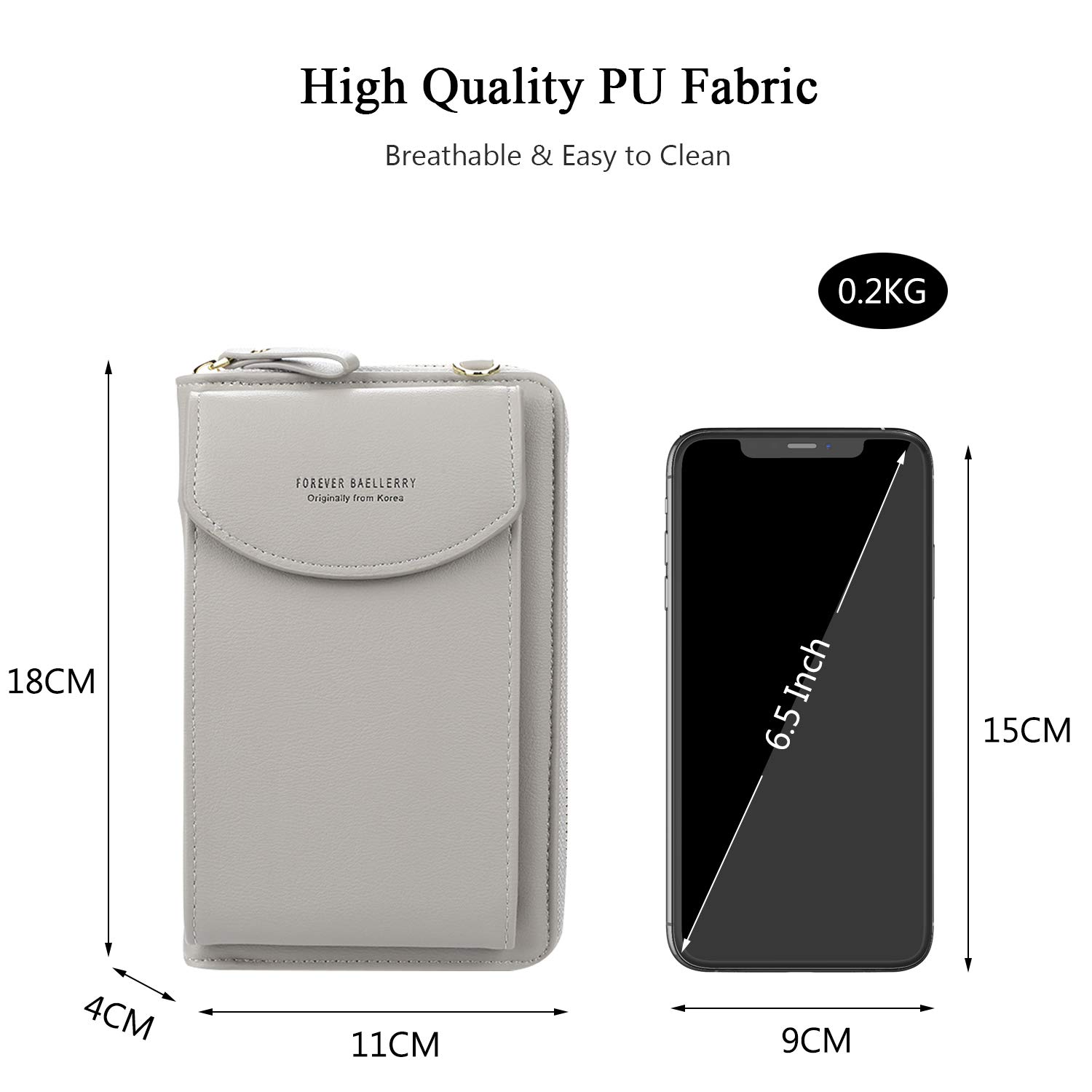 FANDARE Mode Sac Bandoulière Sacoche Portefeuille Léger pour téléphone Portable Crossbody Bag Sac d'épaule Femmes pour Fille Achats Fête École Voyage Cartable Pochette Étanche PU