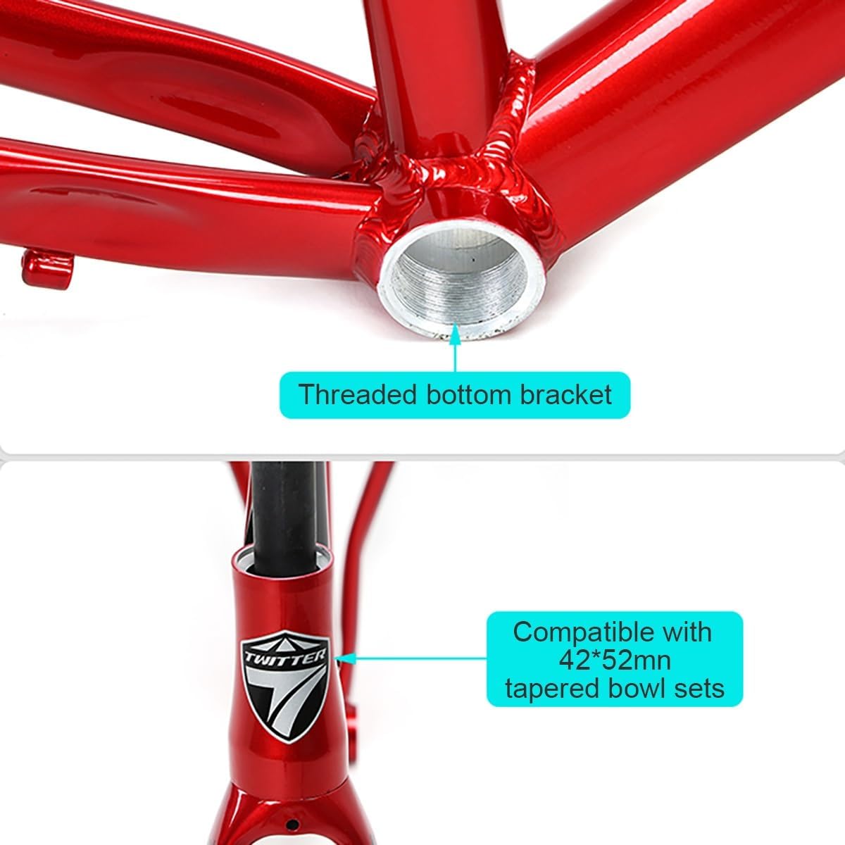 700C Road Bike Frame – Lightweight Aluminum Alloy Rim Brake Frameset with Carbon Fork, 44-56mm Tapered Head Tube, Semi-Internal Cable Routing – 46/48/50cm Racing Build