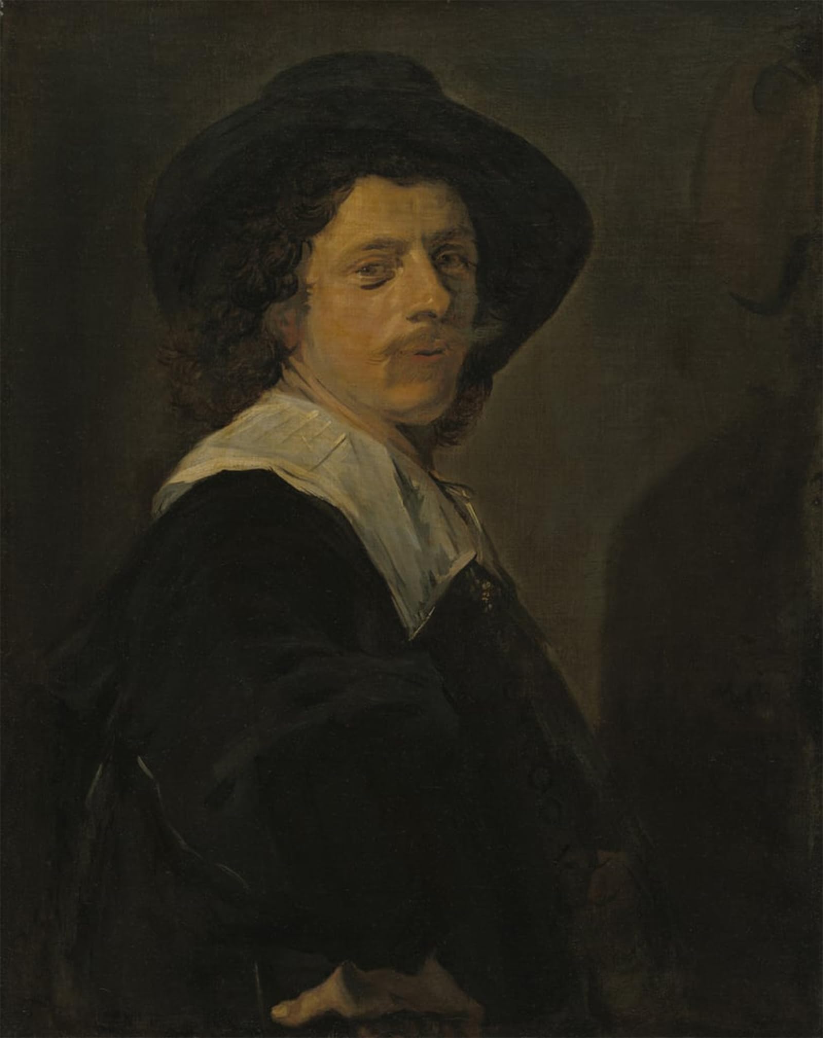 ARTXLXXBN Famous Painting Canvas Artwork Graffiti Print Portrait of an Artist by Frans Hals Portrait Canvas Image for Home Decor 60x90cm