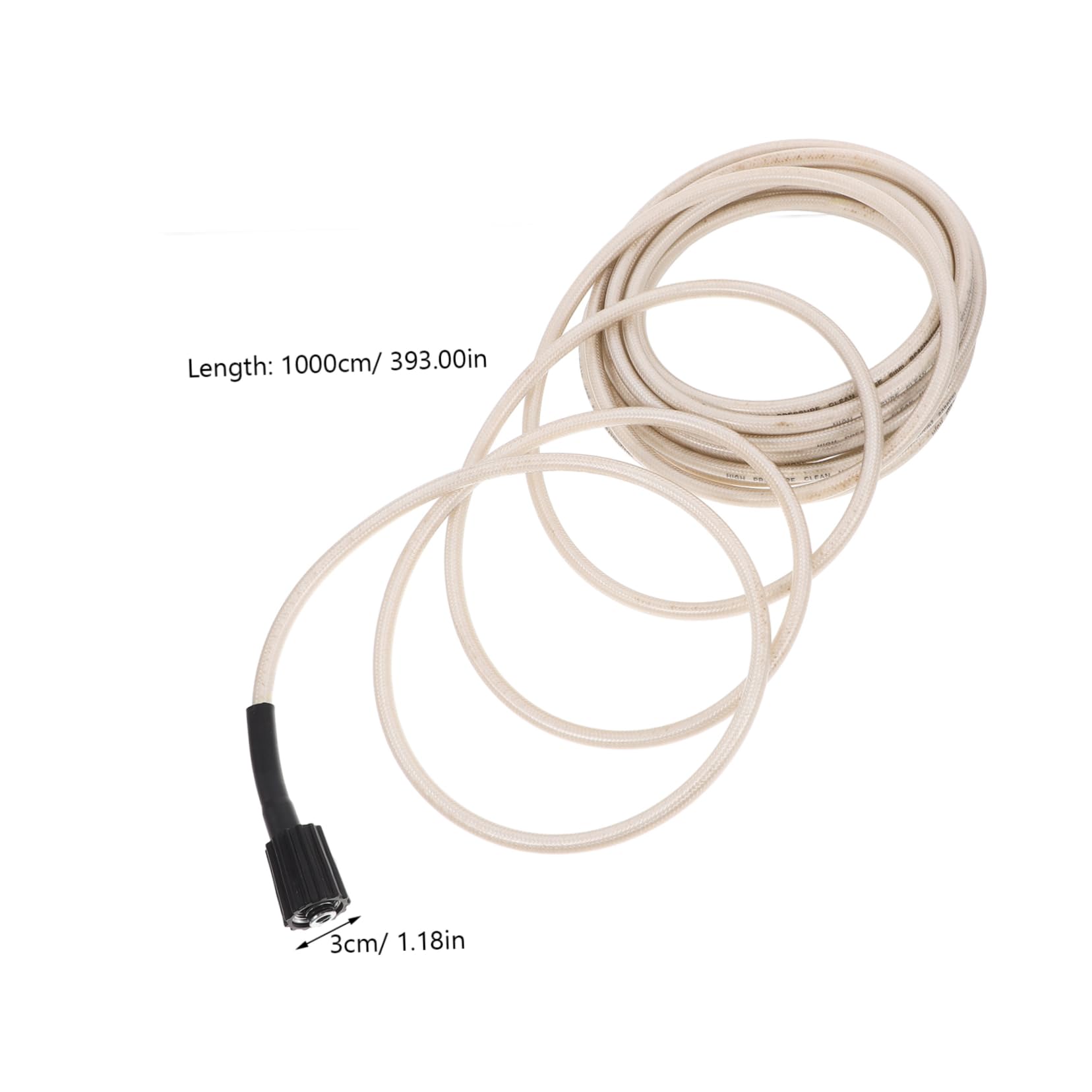 Sosoport 15-Meter Pressure Washer Extension Pipe High Pressure Water Hose for Car Washing Machine Washer Cleaning Hose Safety Outlet