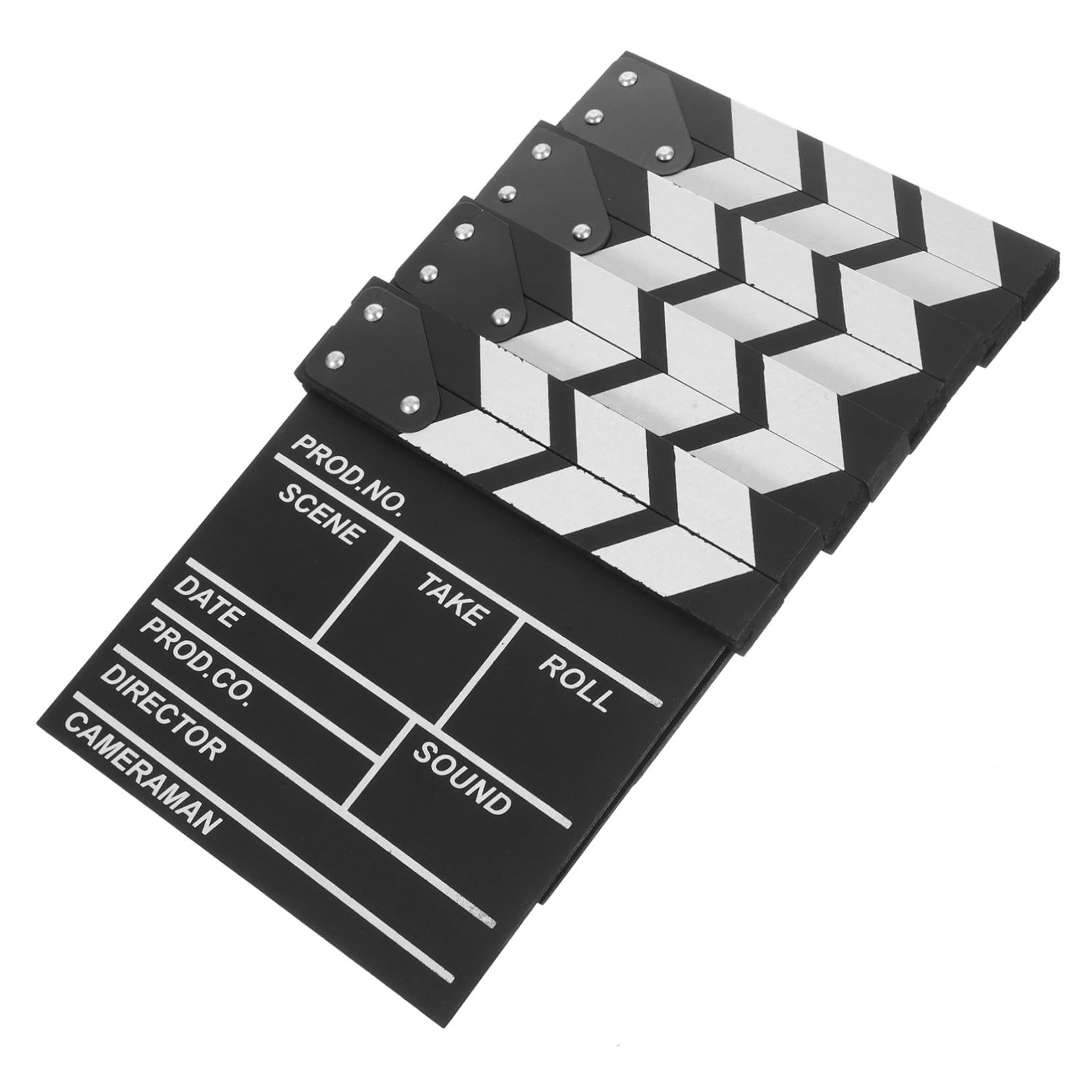 Clap de cinéma noir en bois Gatuida lot de 4 pièces pour décorations de fête
