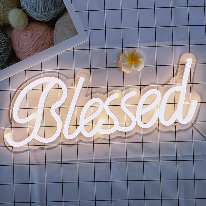 Buy DIVATLA Blessed Neon Sign, 5V USB Powered. Nice Looking Neon Night