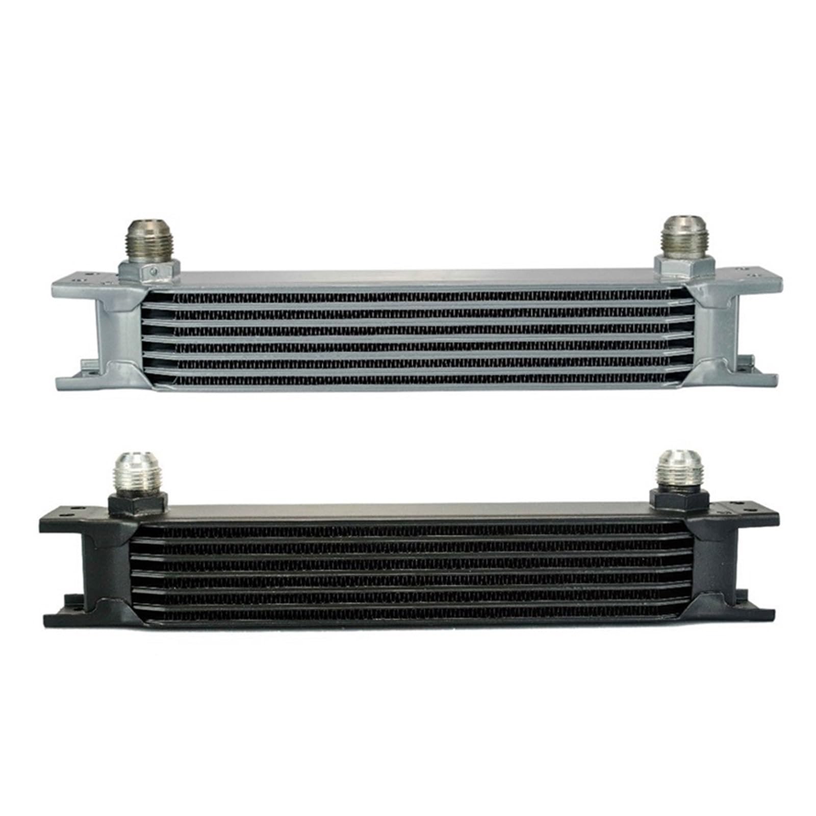 7-rzędowa uniwersalna chłodnica oleju przekładniowego w kolorze AN-10 w kolorze srebrnym/czarnym, aluminiowym(Black)