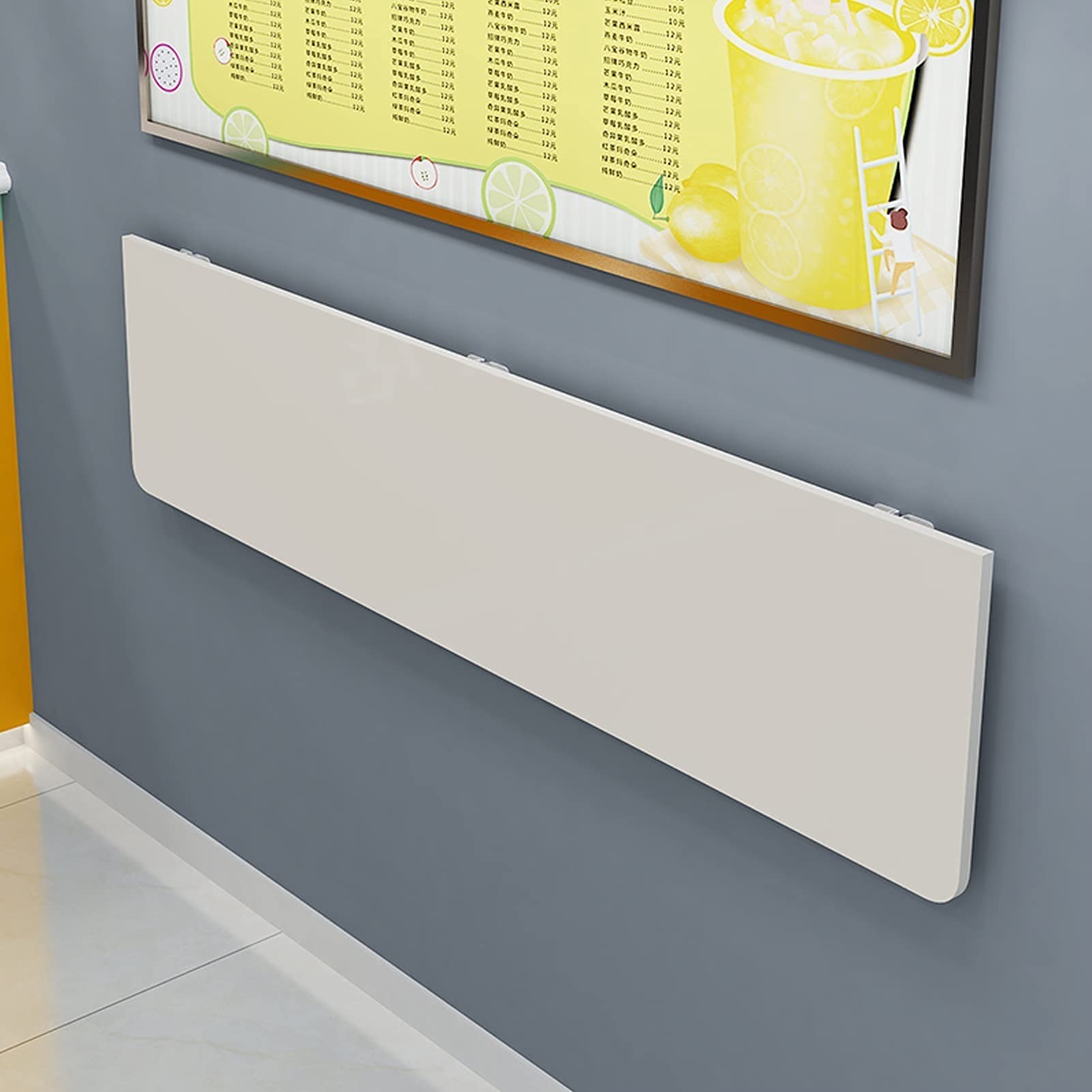 Table de cuisine de petit-déjeuner murale LUNEZY pour repas et bureau compact
