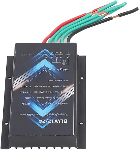 Miniatura 3 de 800W aleación de aluminio IP67 impermeable mini generador de turbina de viento controlador 12V 24V sistema de turbina de viento