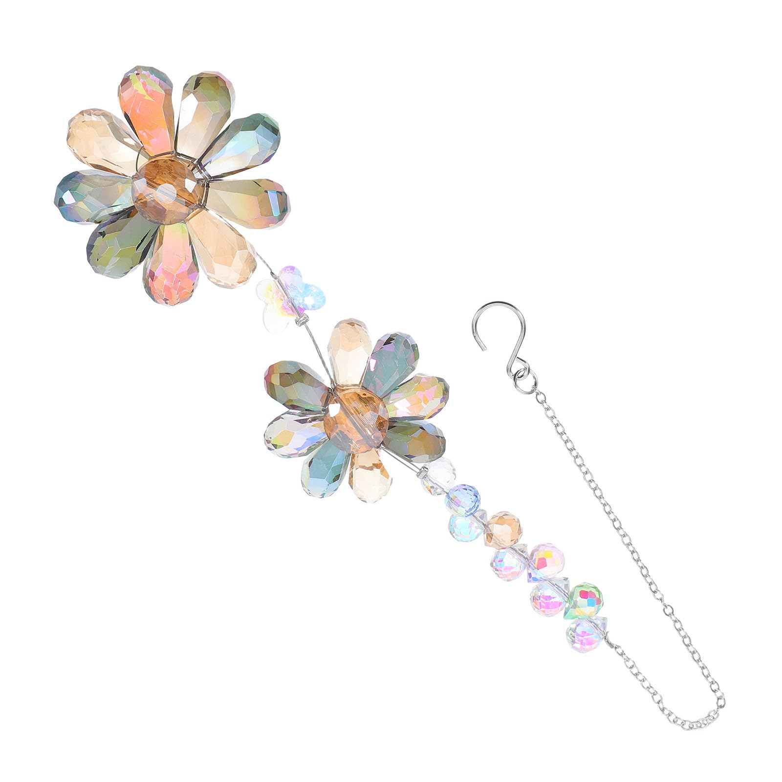 Toddmomy 5 Pezzi Acchiappasole in Cristallo con Catena, Campanello Eolico