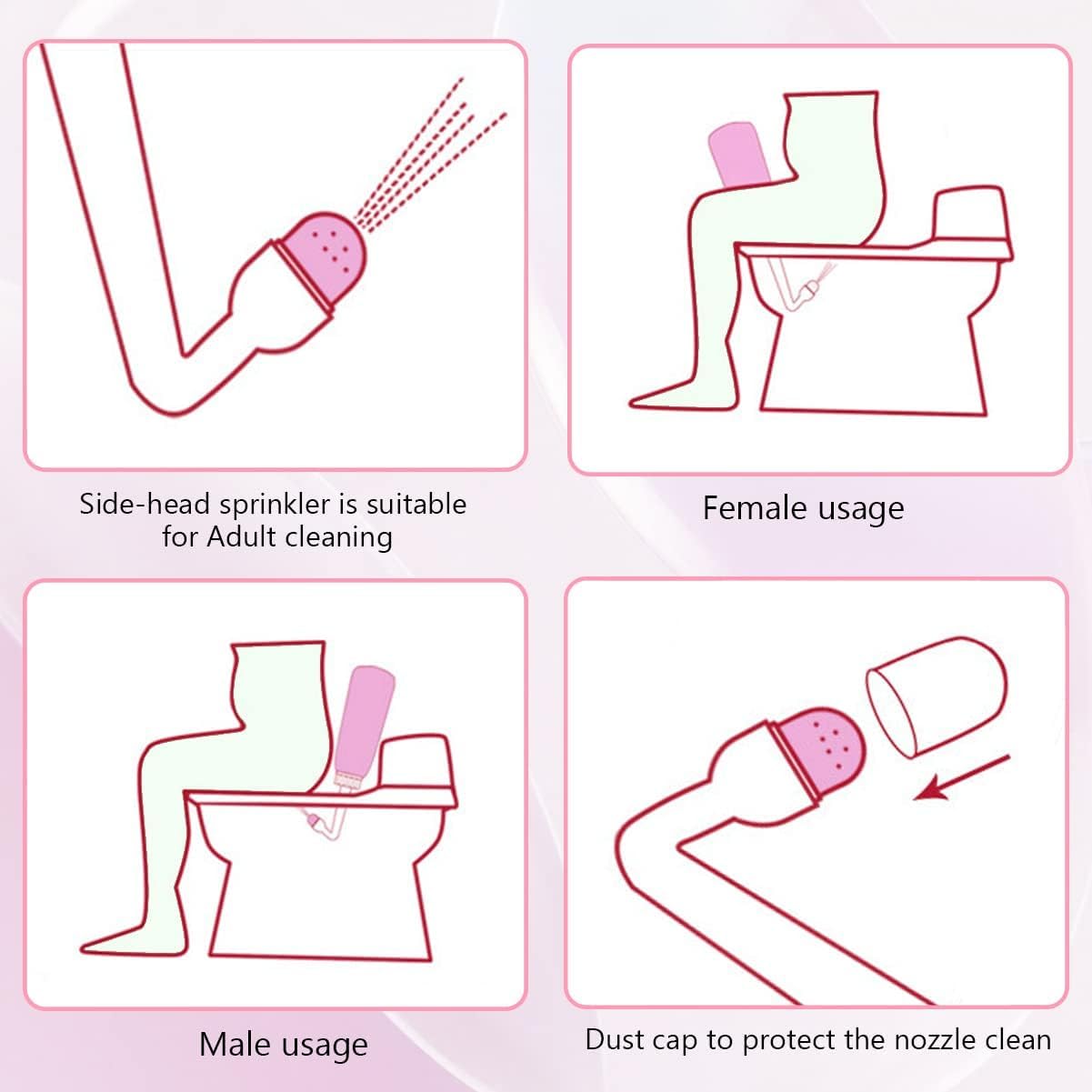 Po Dusche Intimhygiene – 350ml Tragbares Bidet für Wochenbett & Krankenhaus | Peri-Flasche mit Wasserdichter Aufbewahrungstaschen