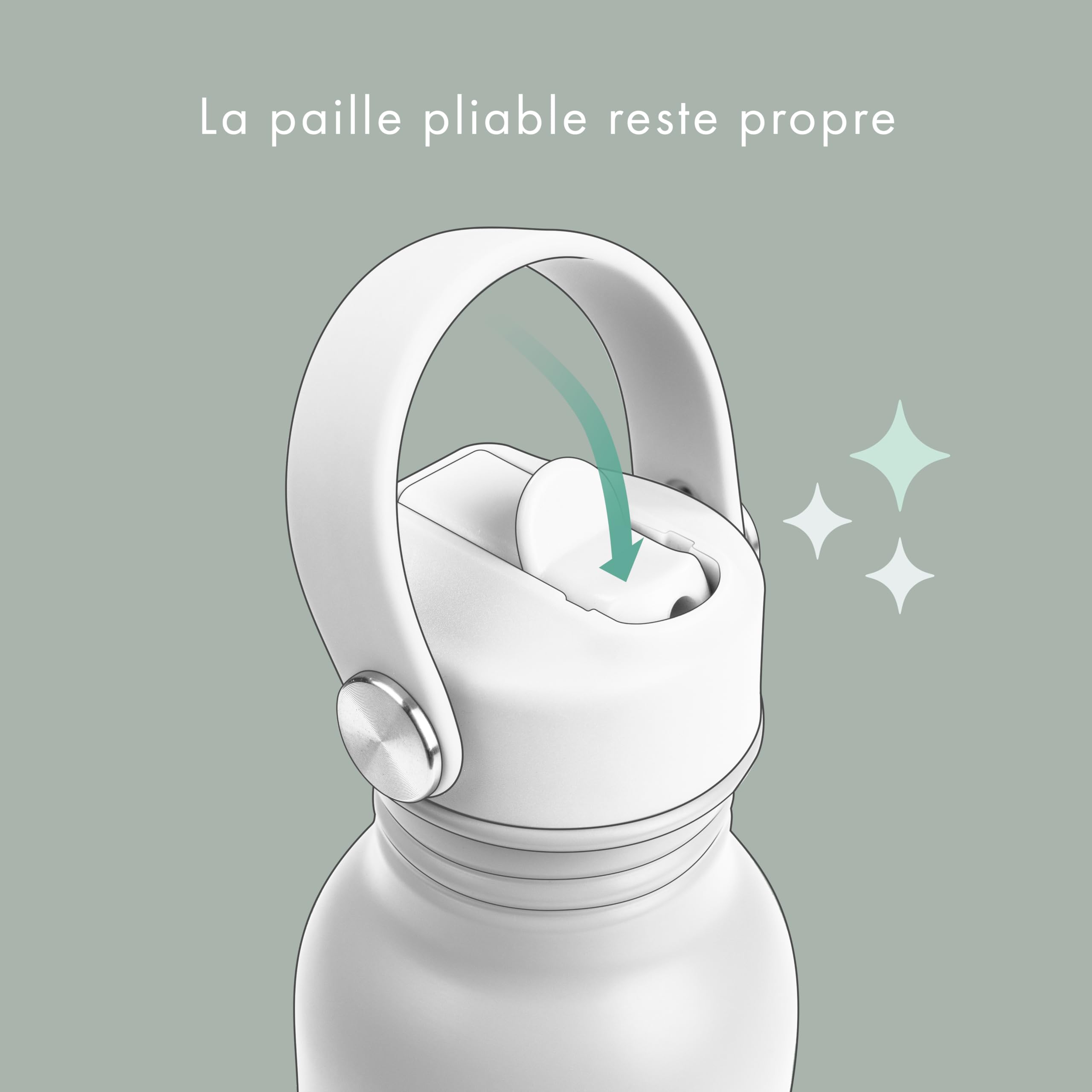 Elodie Details Gourde Enfant Inox, Bouchon Anti-Fuite avec Paille et Poignée pour Enfants, Facile à Ouvrir, Sans BPA, Facile à Nettoyer, Bouteille Idéal École & Activités, 350ML, Chipmunk Darling