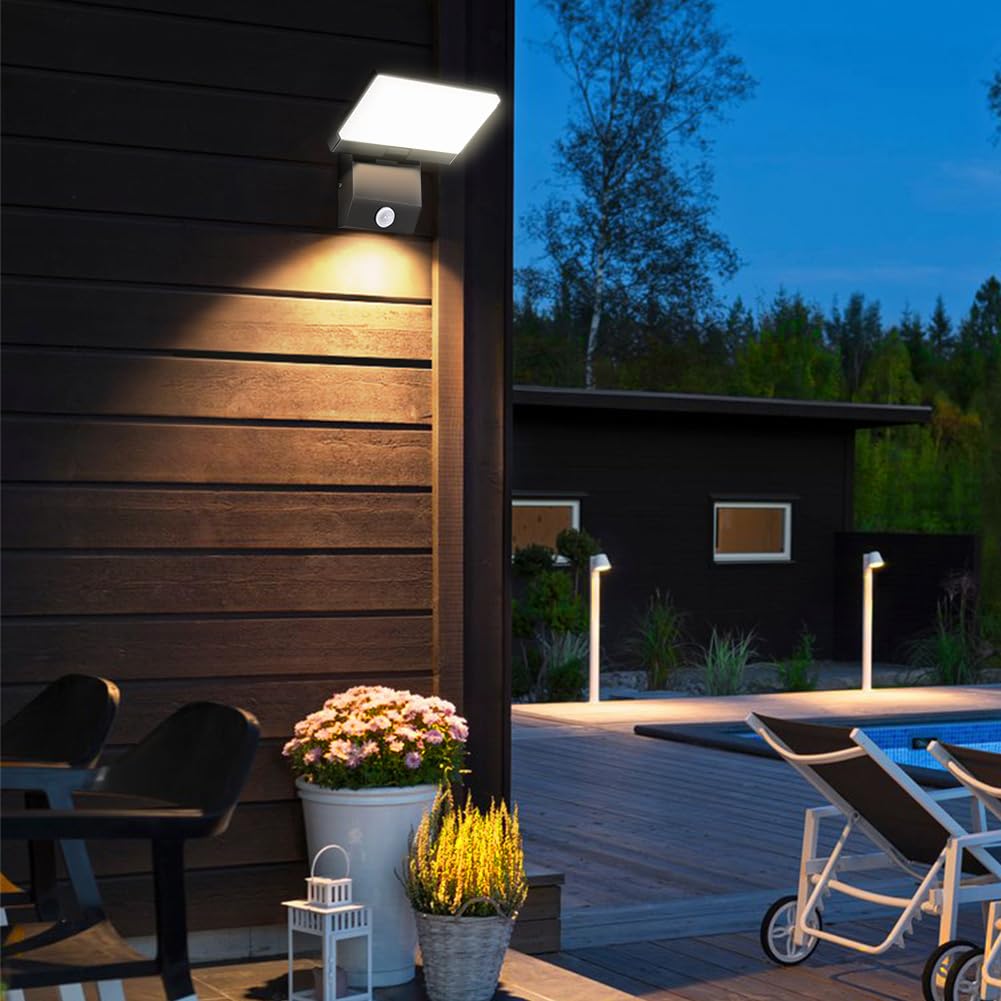Aplique de pared LED exterior, 36 W moderno lámpara de pared ajustable interior blanco cálido 3000 K, lámparas de pared IP65 impermeables, luces de pared de aluminio para pasillo, entrada y
