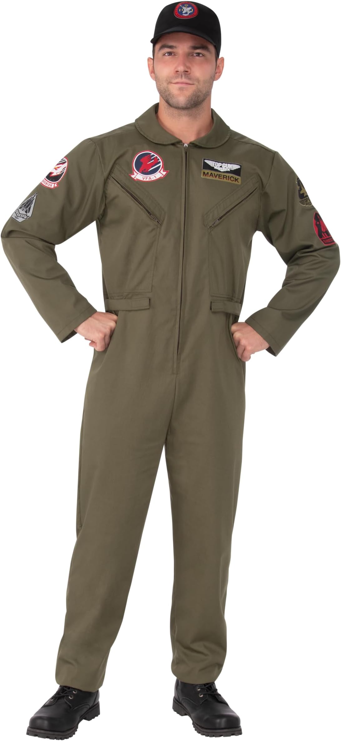 mens Top Gun Maverick Deluxe Flight Suit Adult Sized Costumes