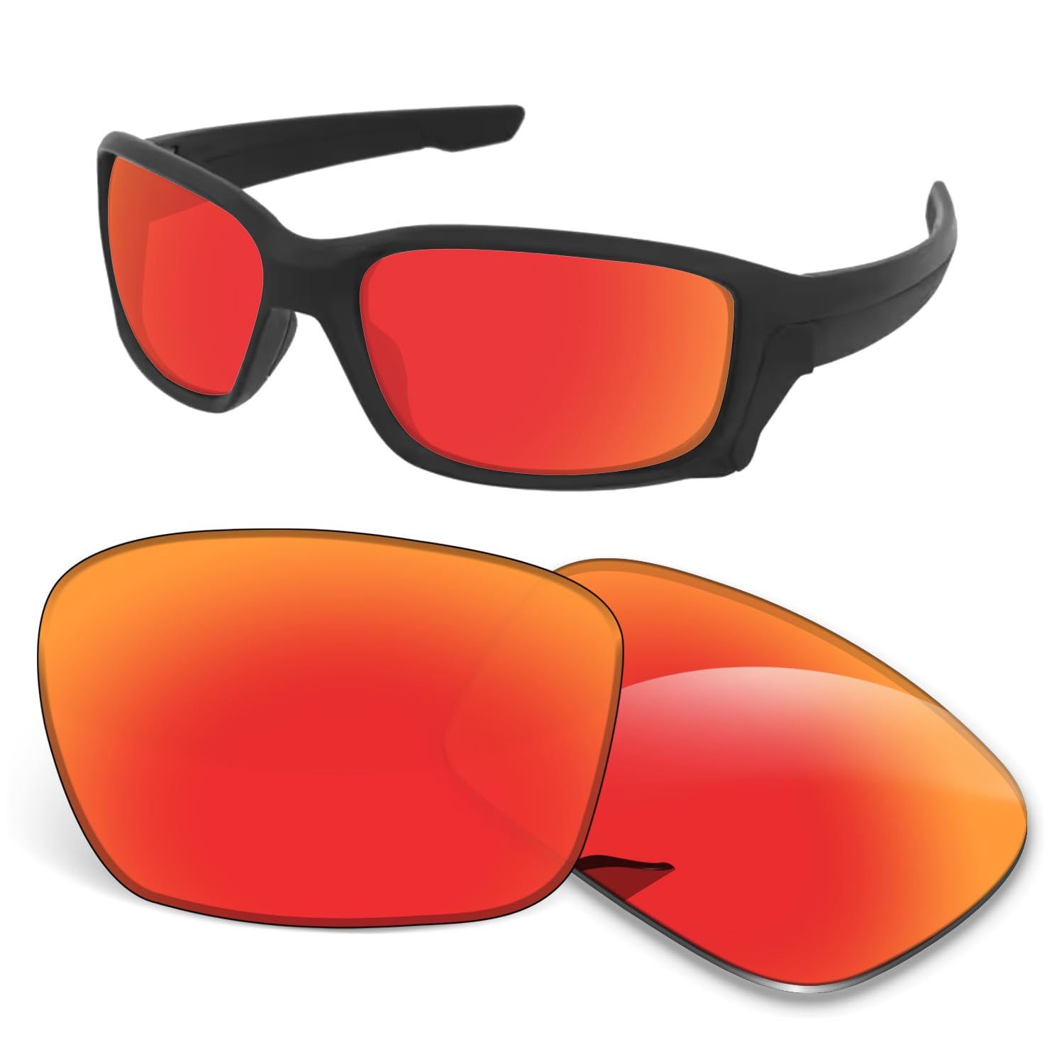 Lenti di ricambio da 1,5 mm compatibili con occhiali da sole Oakley Straightlink OO9331 61 mm, antigraffio