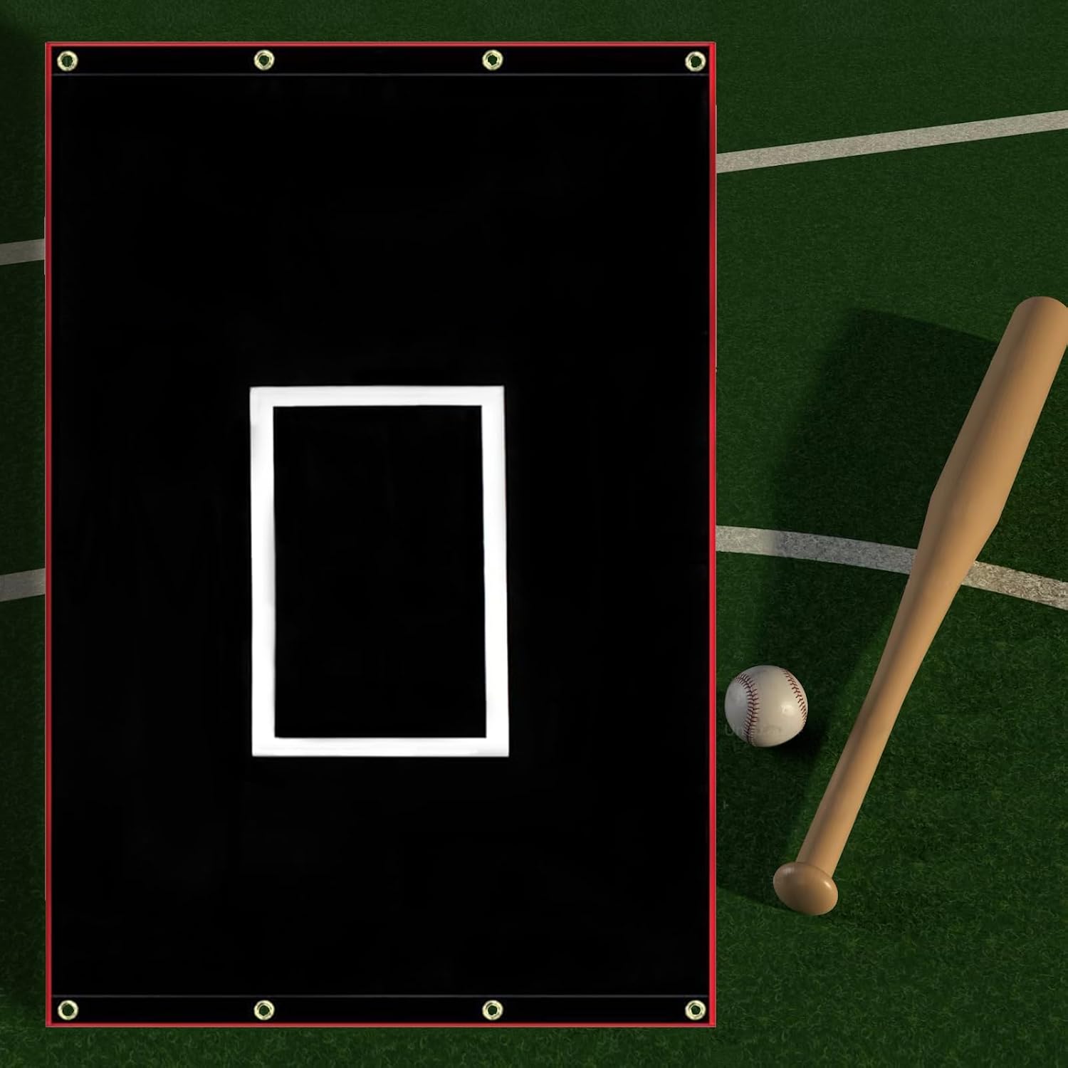 Doublehorse Baseball Batting Backstop Portable: 4X6 FT PVC Vinyl Quick Setup Softball Hitting Backdrop Target for Field Outdoor Backyard Indoor Player Pitcher Youth Catcher Adult Use with Bungees