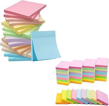 16 Pack Sticky Notes 3x3 in Post and 36 Pack Sticky Notes 1.5x2 in