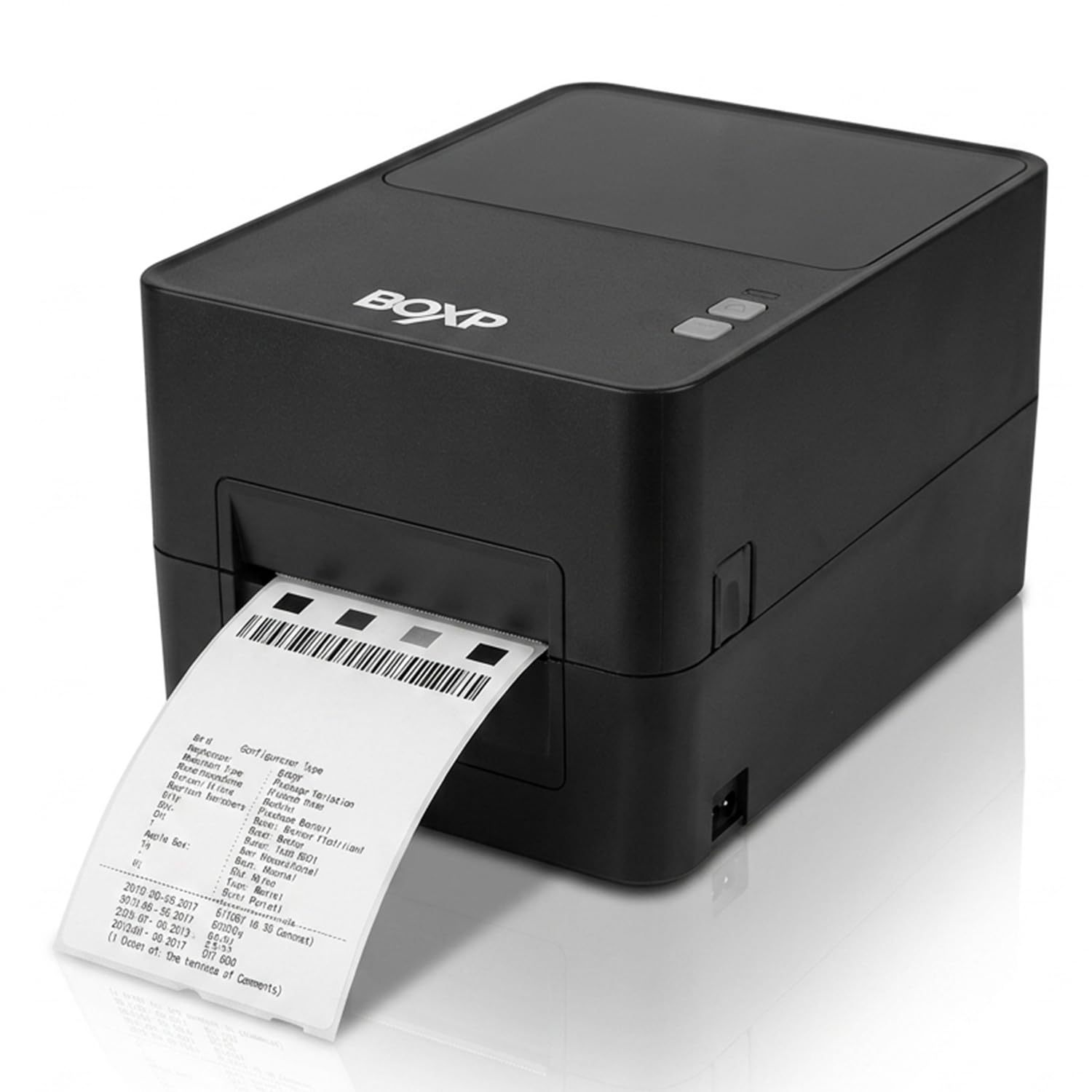 Desktop Barcode Printer, 300 DPI Thermal Transfer Label Printer, USB Ethernet Connectivity, High Resolution Barcode Label Maker for Shipping Warehouse Retail Use, Black-image-1
