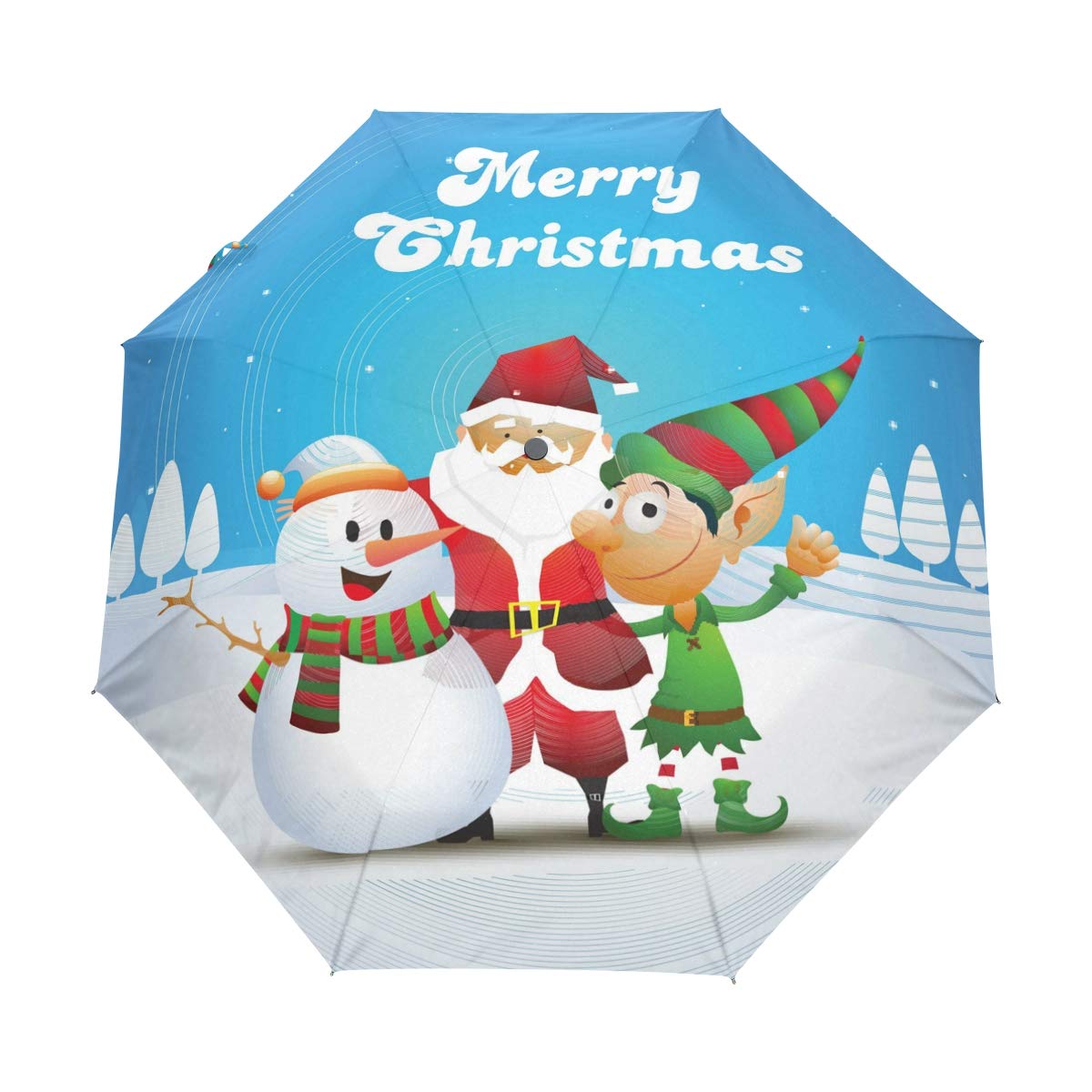 Use7Beauty Floral Poppy 3 Folds Auto Open Close Umbrella